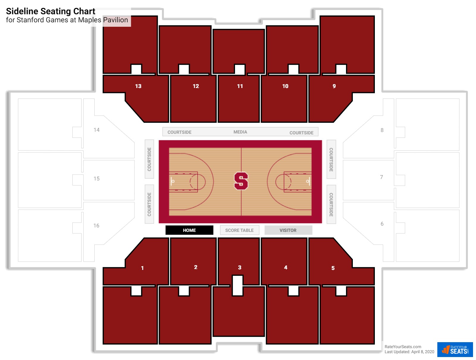 Stanford Basketball Seating Chart