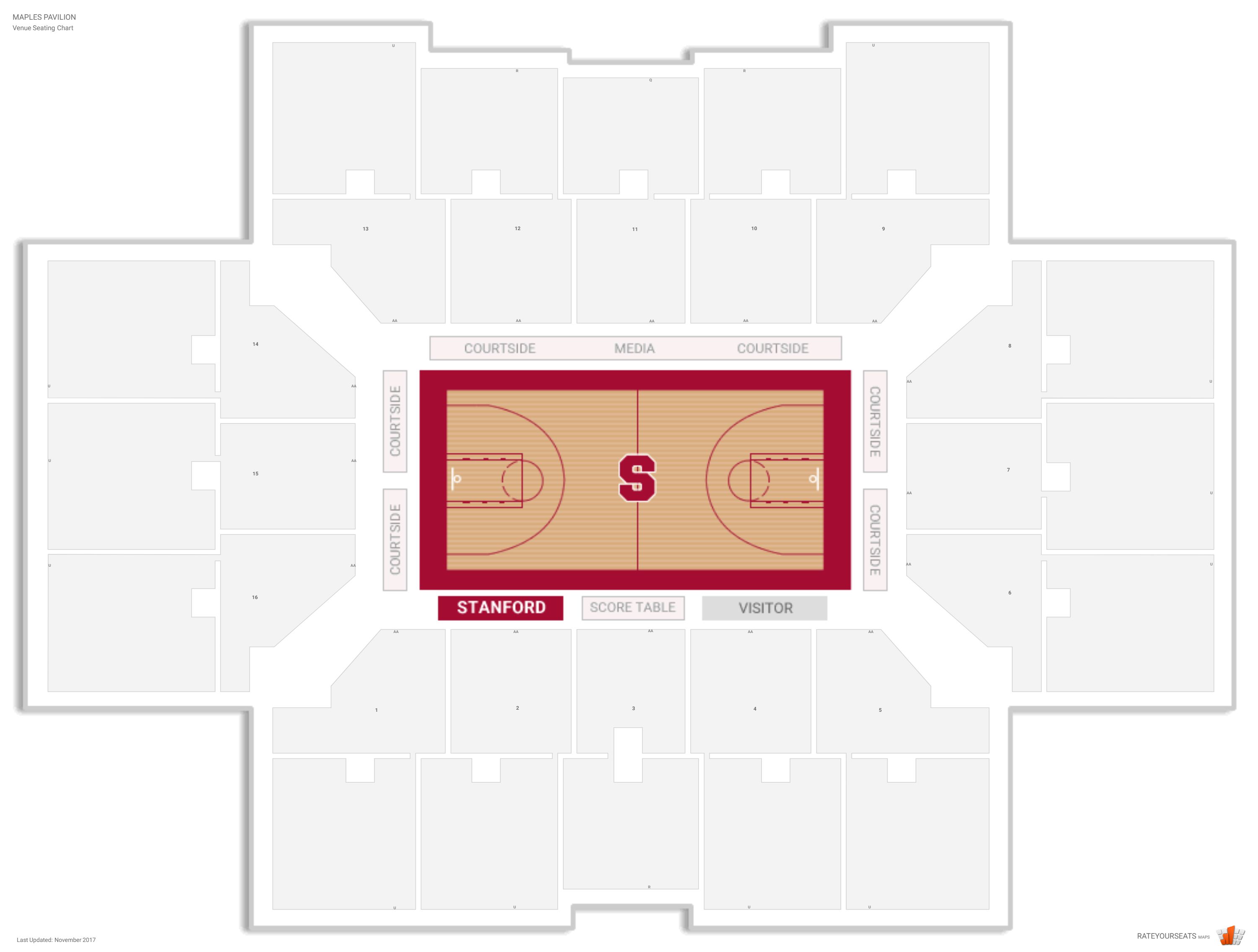 Stanford Basketball Arena Seating Chart