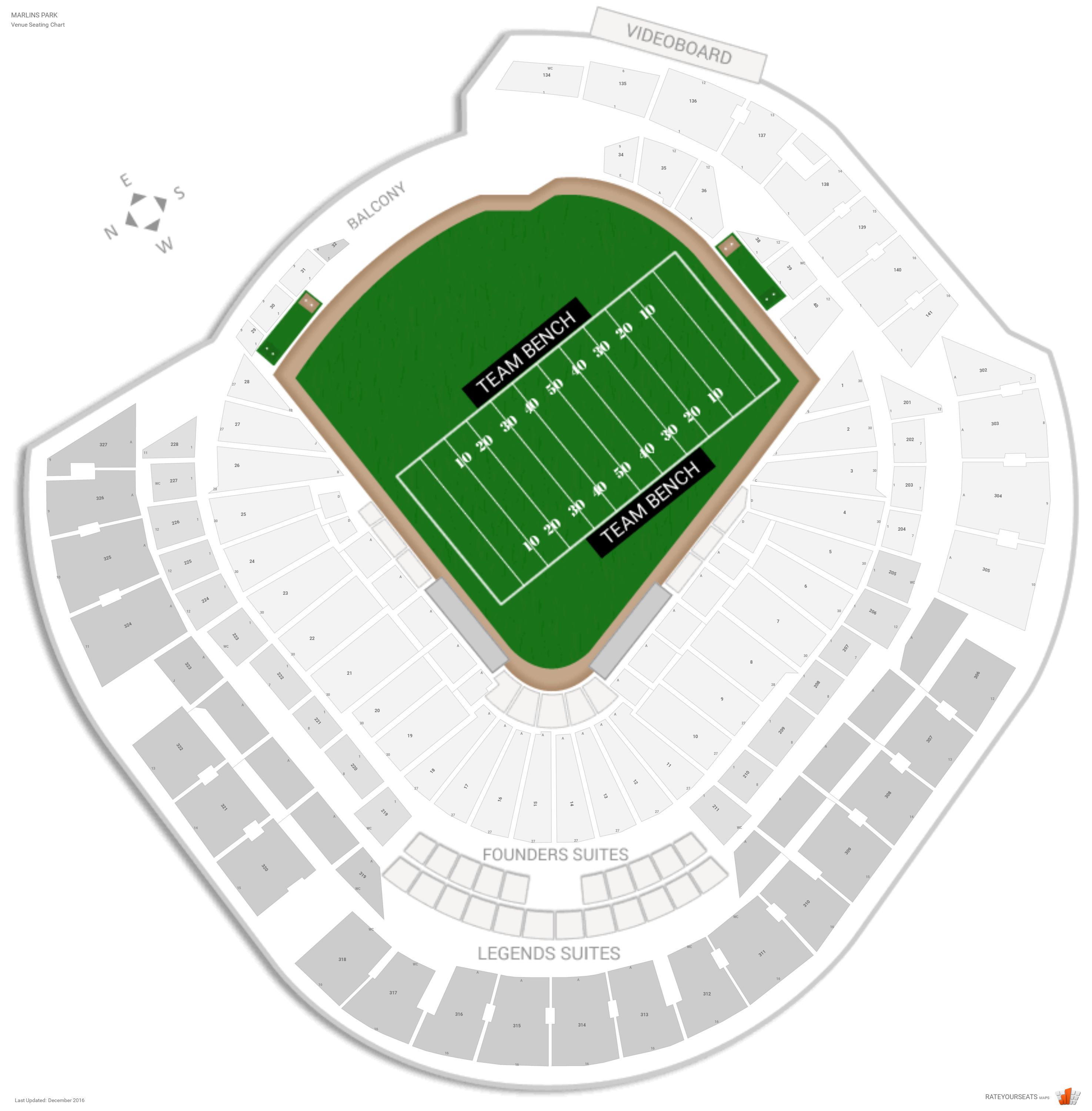 Marlins Park Stadium Seating Chart