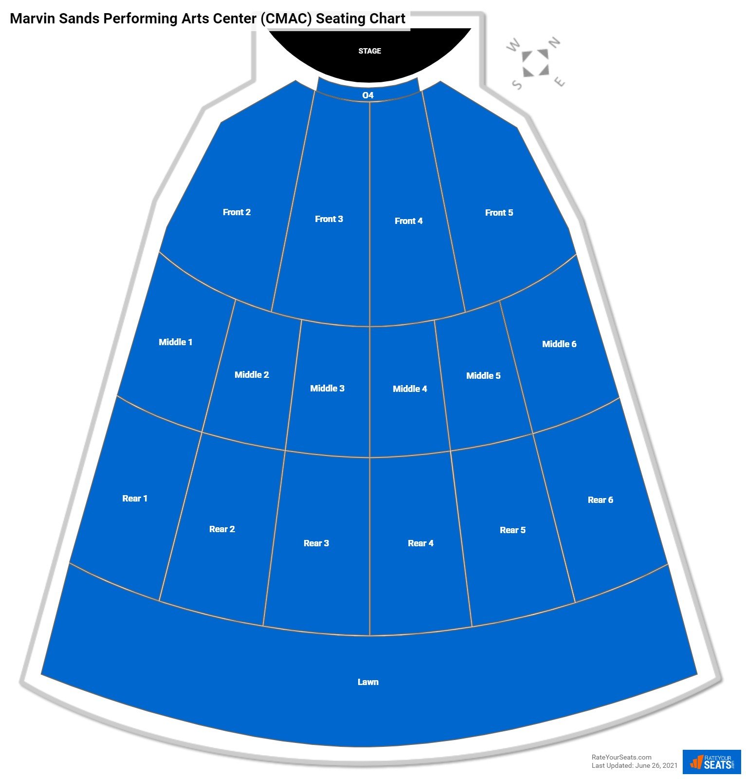 CMAC (Marvin Sands Performing Arts Center) Concert Seating Chart