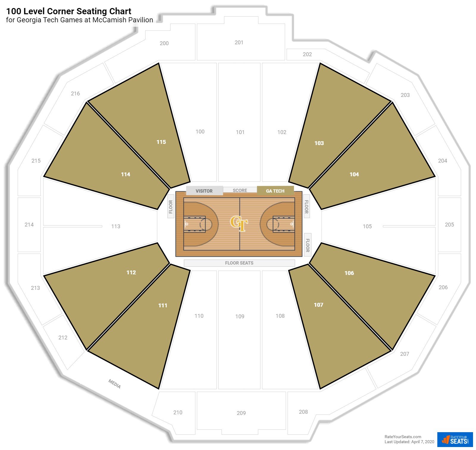 Georgia Tech Basketball Stadium Seating Chart