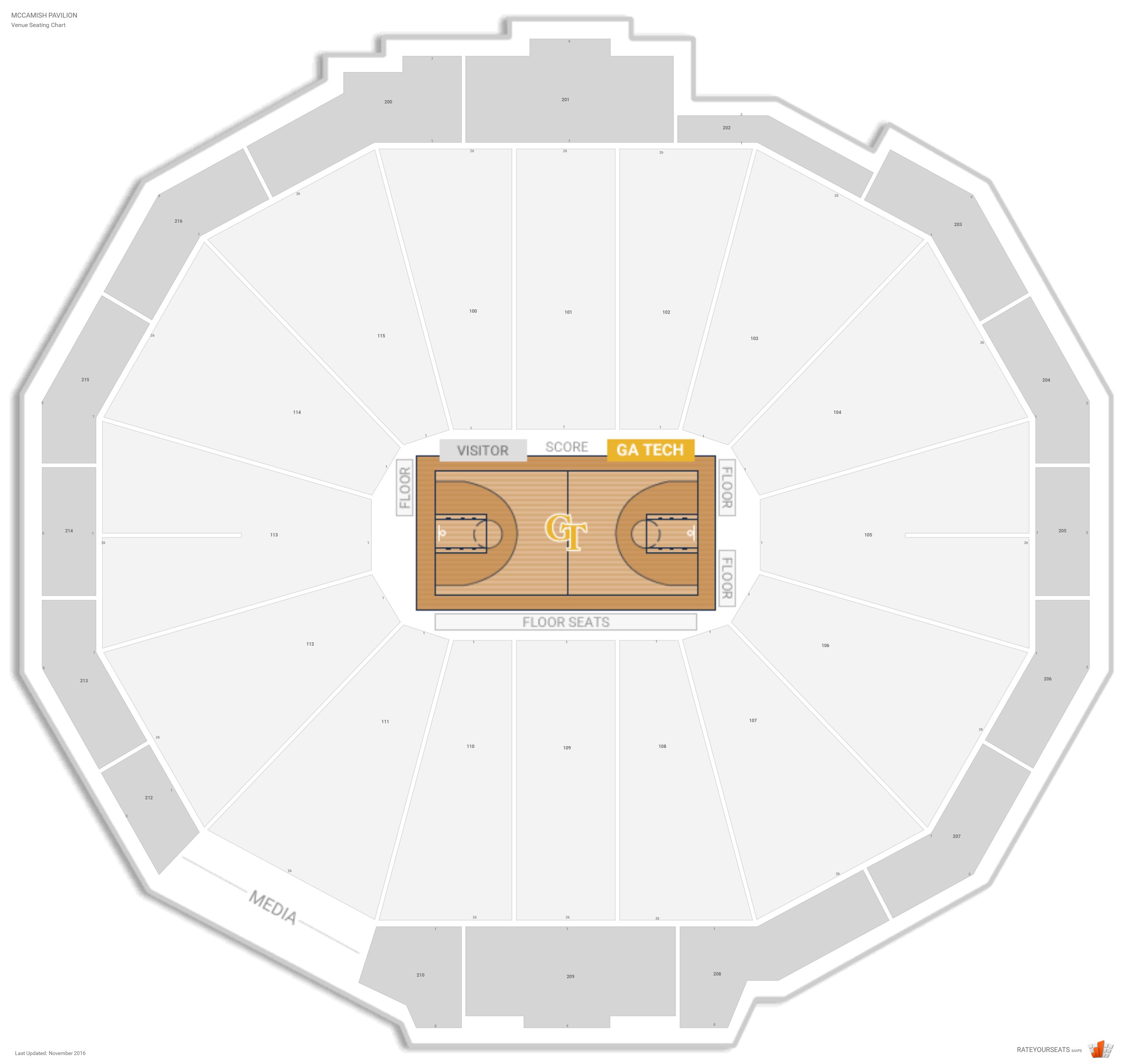 Georgia Tech Basketball Stadium Seating Chart