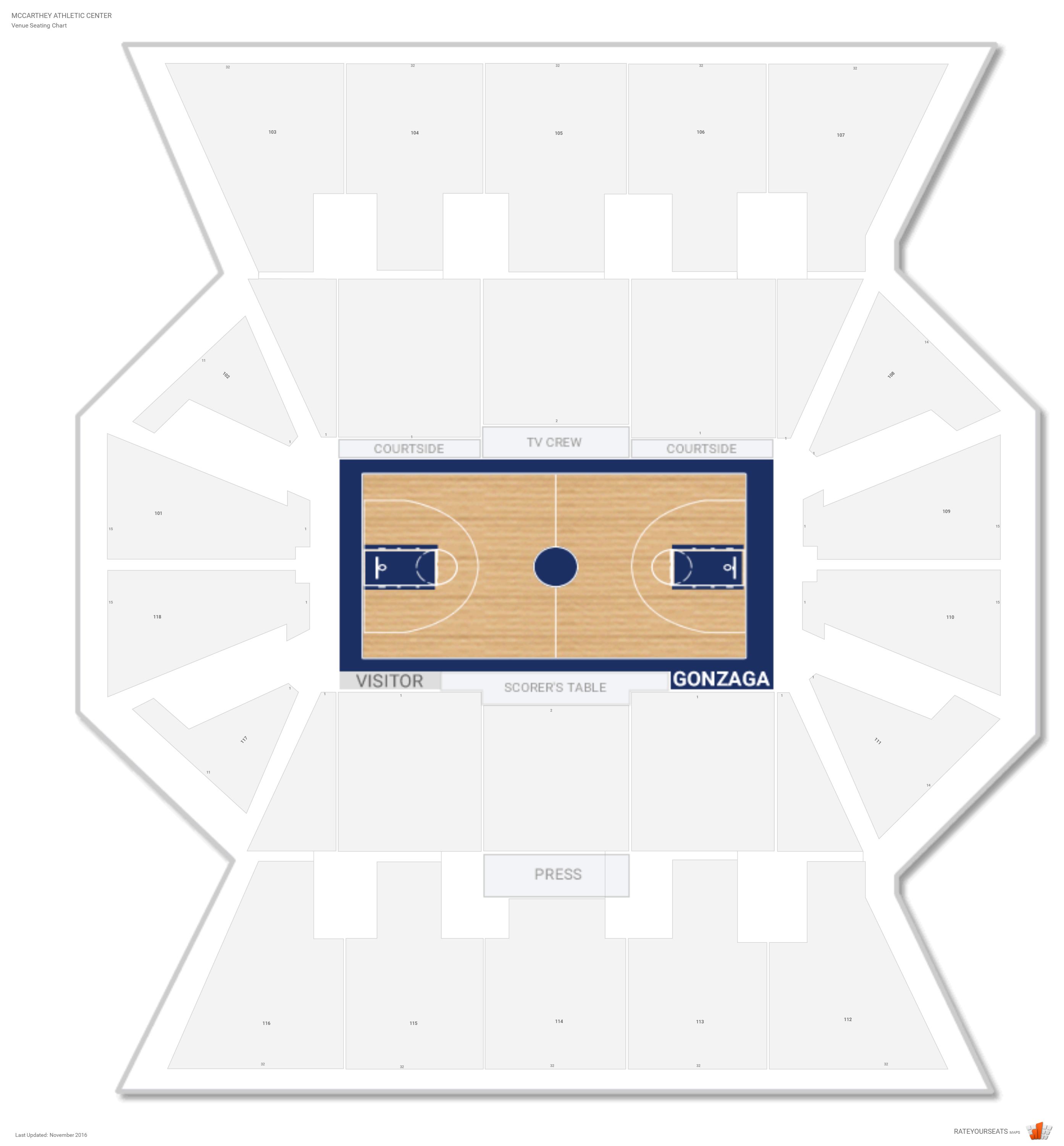 Mccarthey Athletic Center Seating Chart