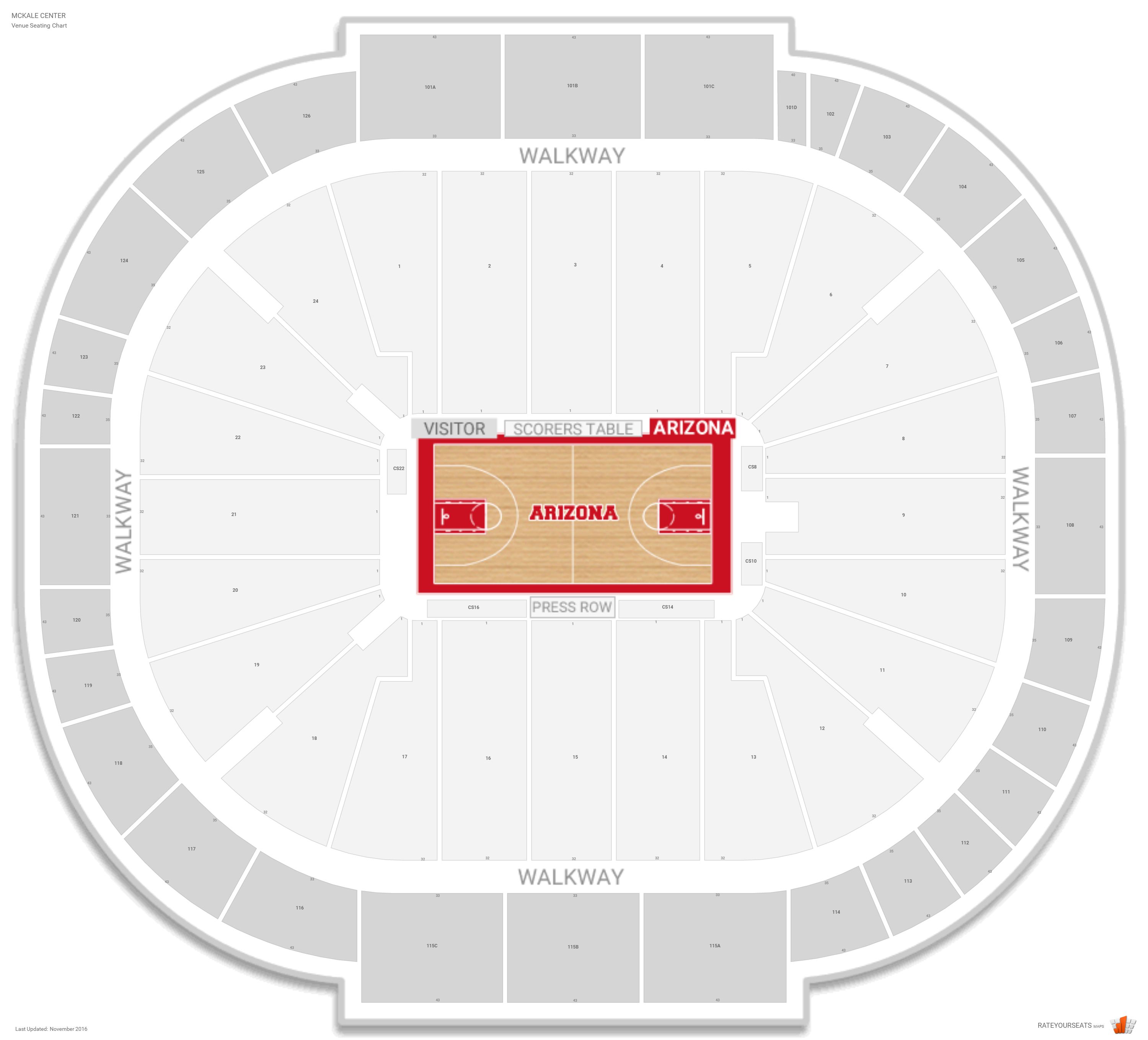 Tucson Convention Center Arena Seating Chart