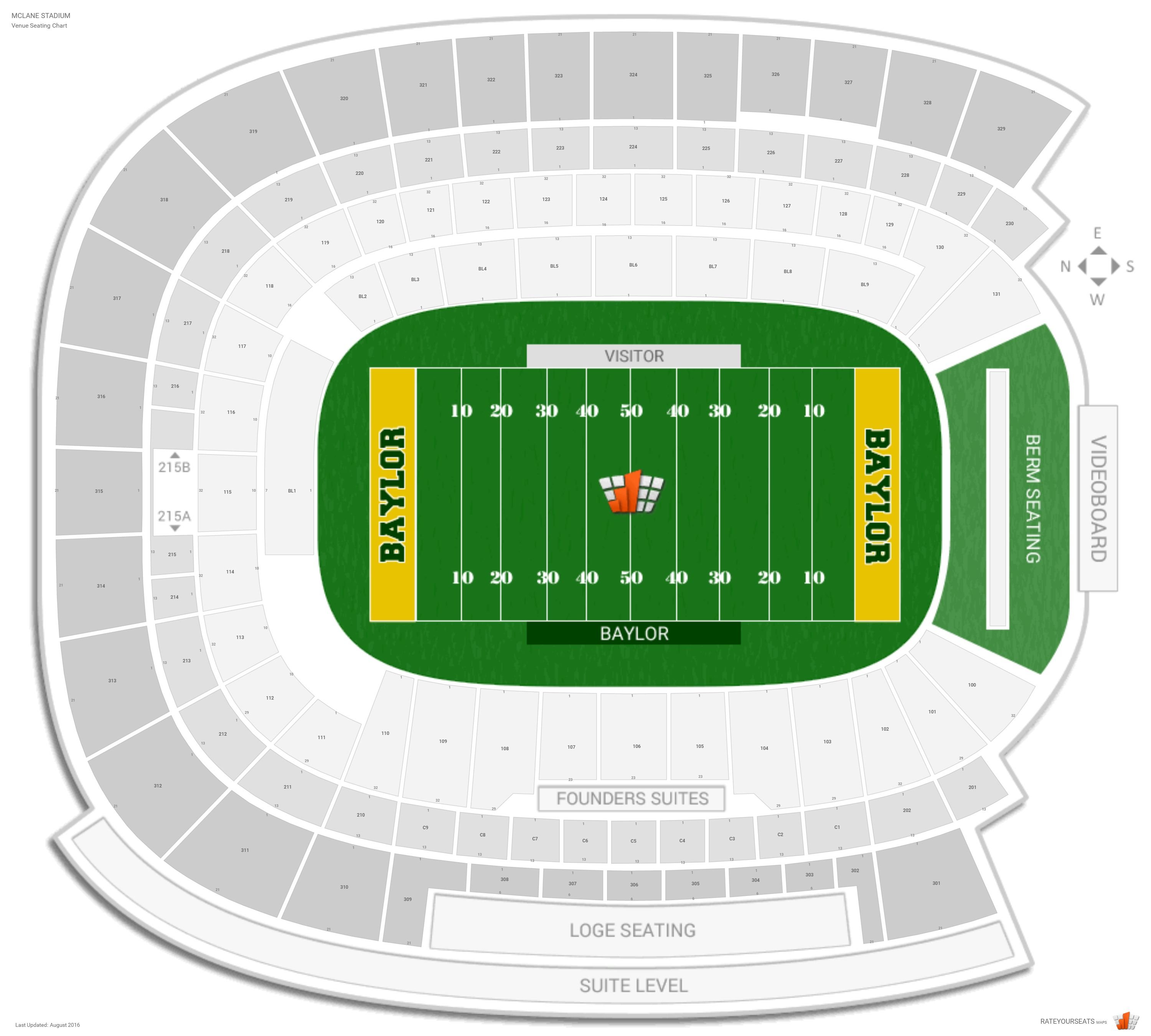 Baylor Bears Football Seating Chart