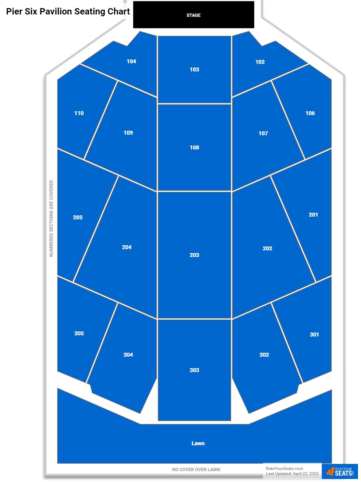 Pier Six Pavilion Concert Seating Chart