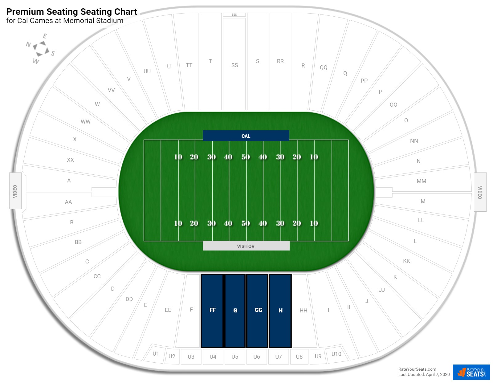 Memorial Stadium Berkeley Seating Chart