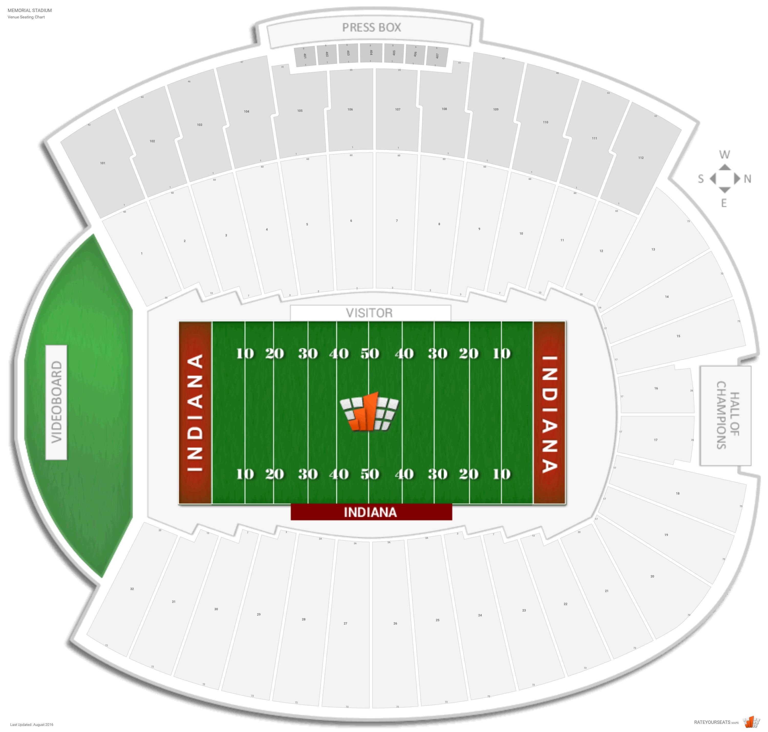 Memorial Stadium In Indiana Seating Guide Rateyourseats Com