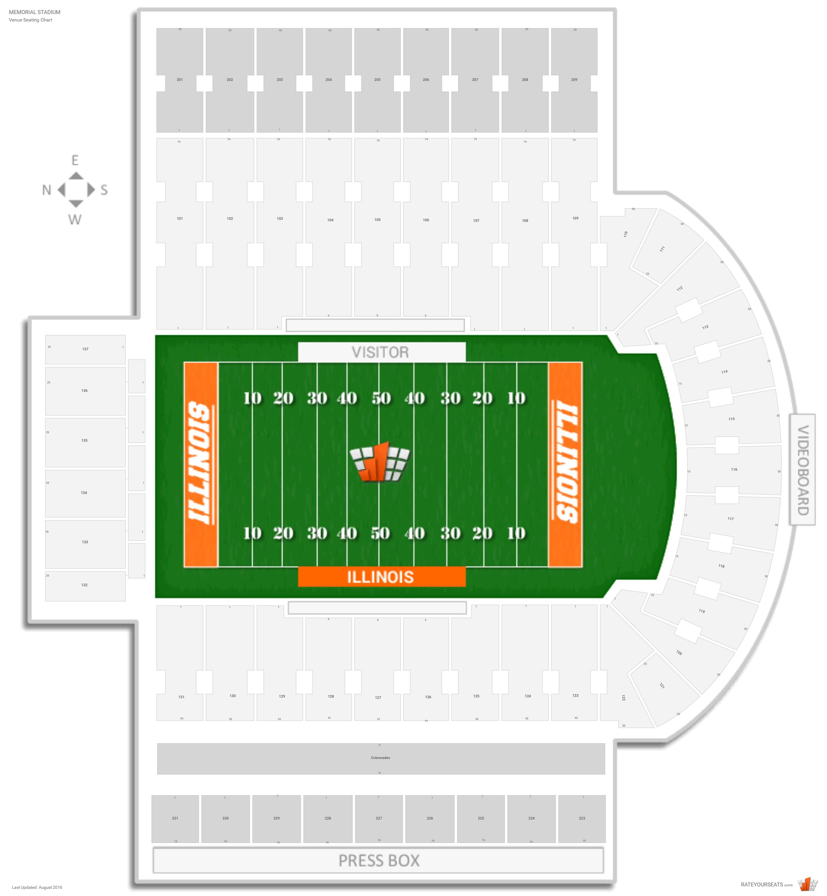 Memorial Stadium Champaign Seating Chart