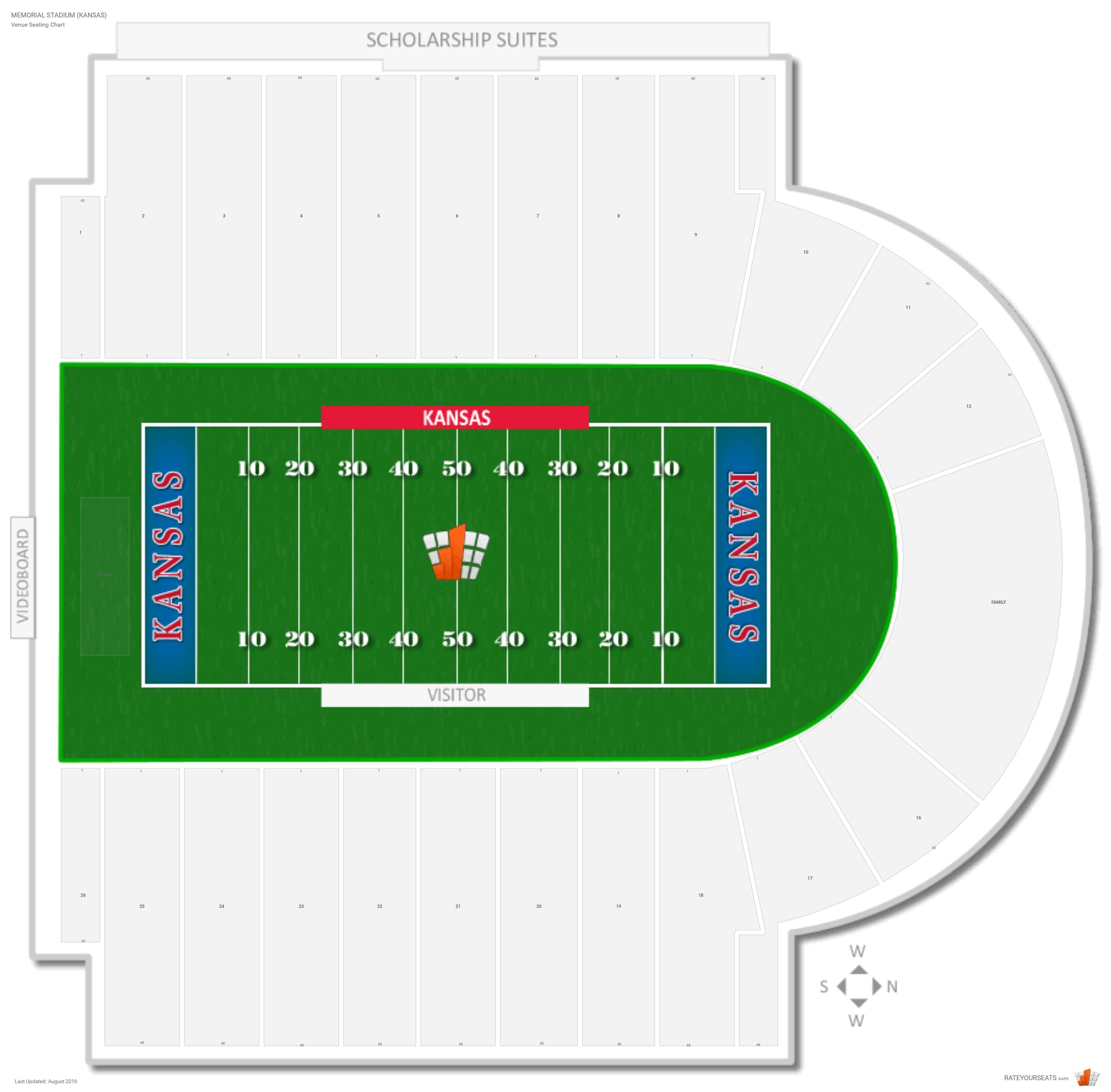 Kansas University Memorial Stadium Seating Chart