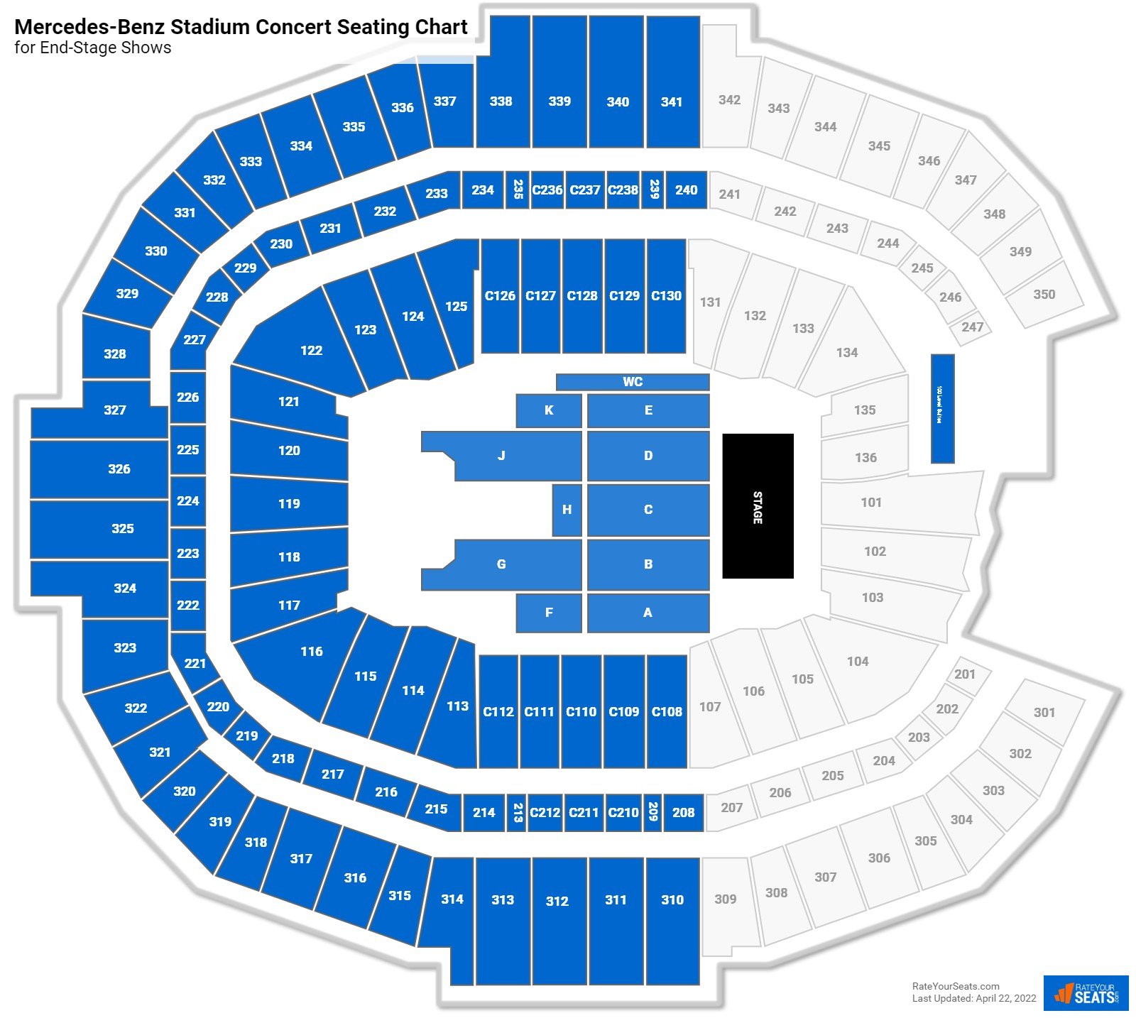 Mercedes-Benz Stadium Concert Seating Chart