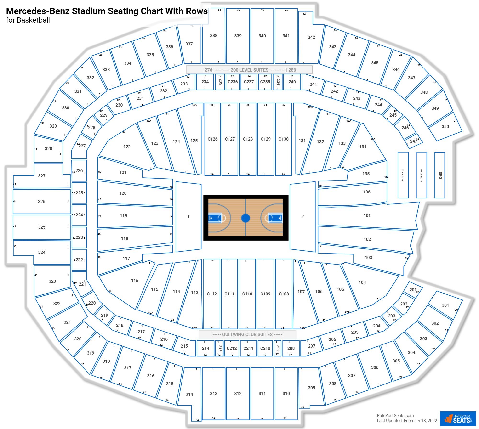 Berlin Mercedes Benz Arena Seating Plan Mercedes-Benz Stadium Seating Charts for Basketball - RateYourSeats.com
