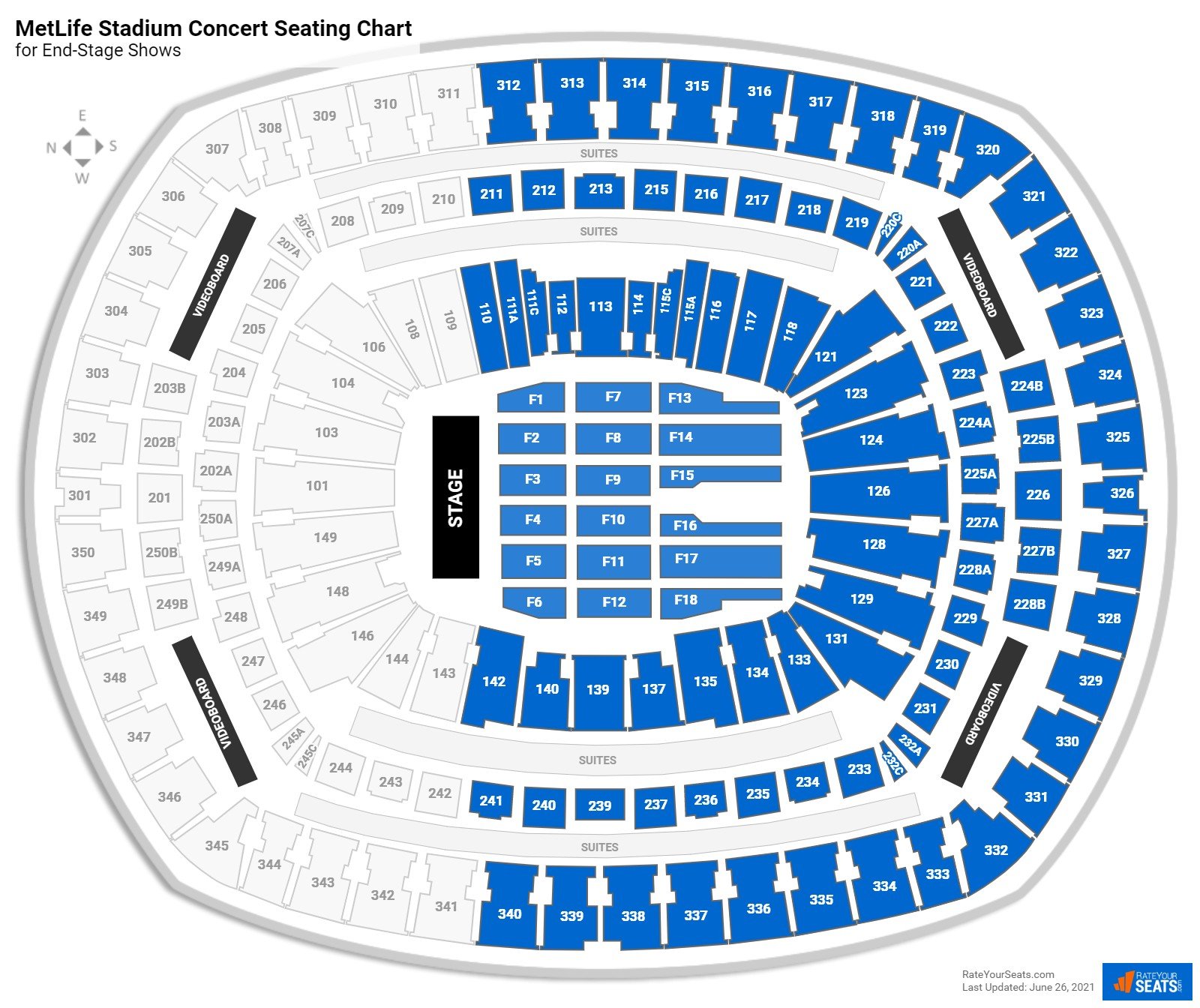 Philadelphia Eagles Interactive Seating Chart with Seat Views