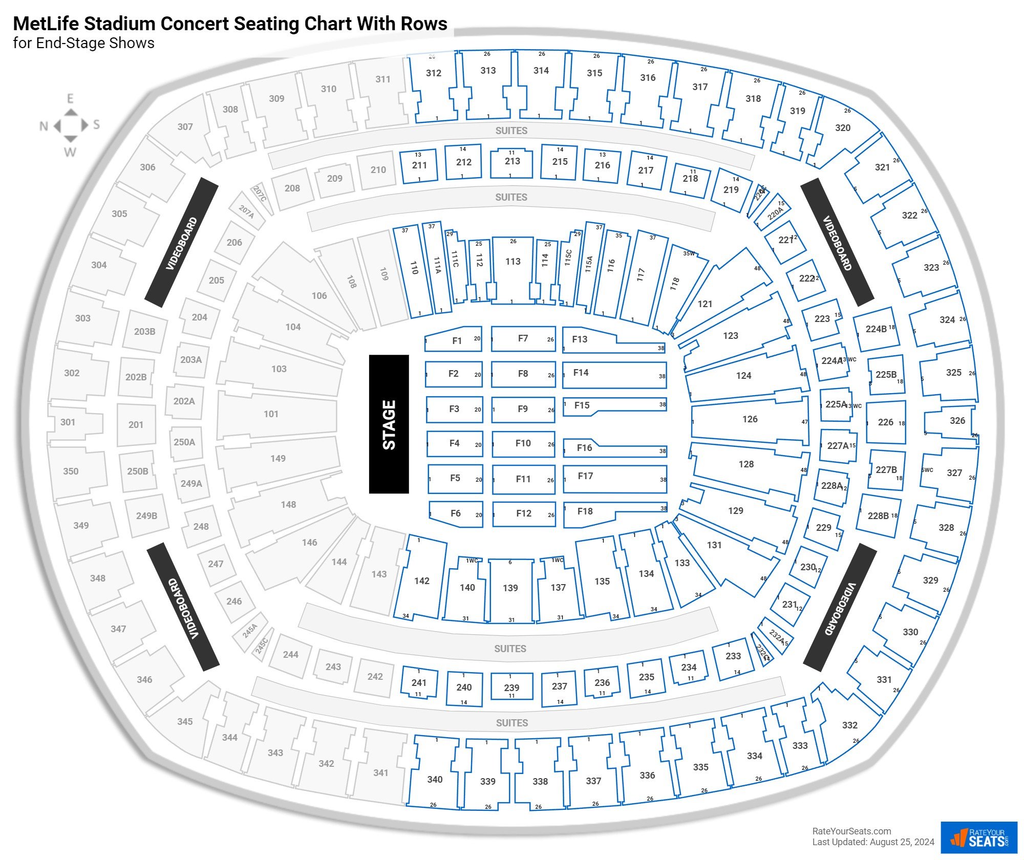 MetLife Stadium Seating Chart & Map