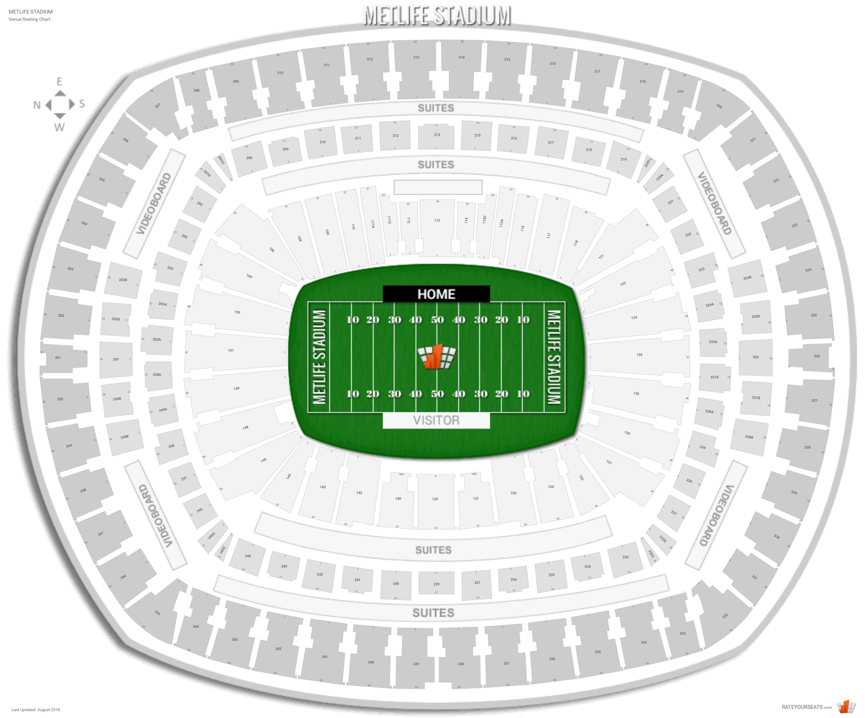 Giants Seating Chart Metlife