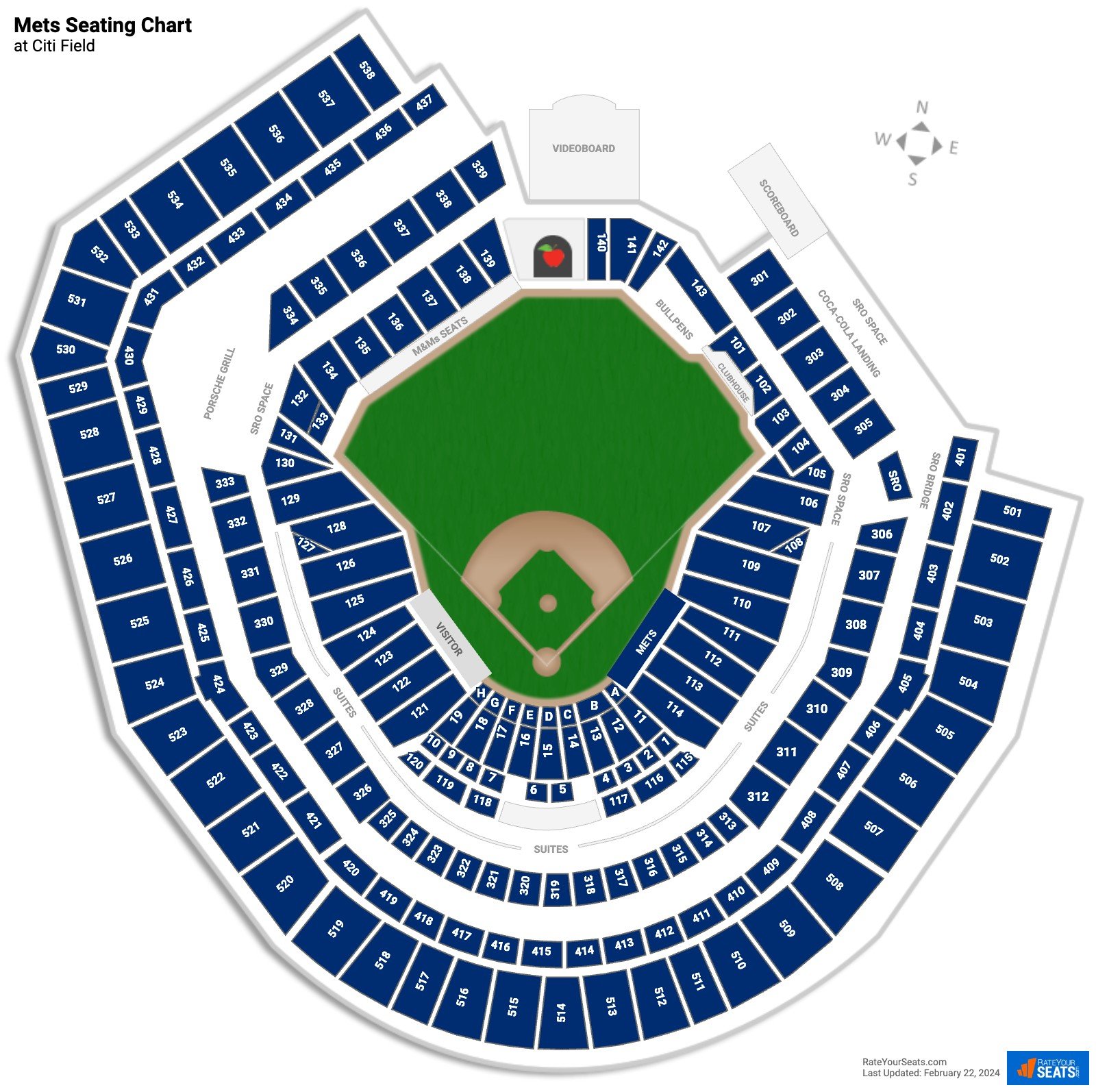 New York Mets Seating Chart at Citi Field