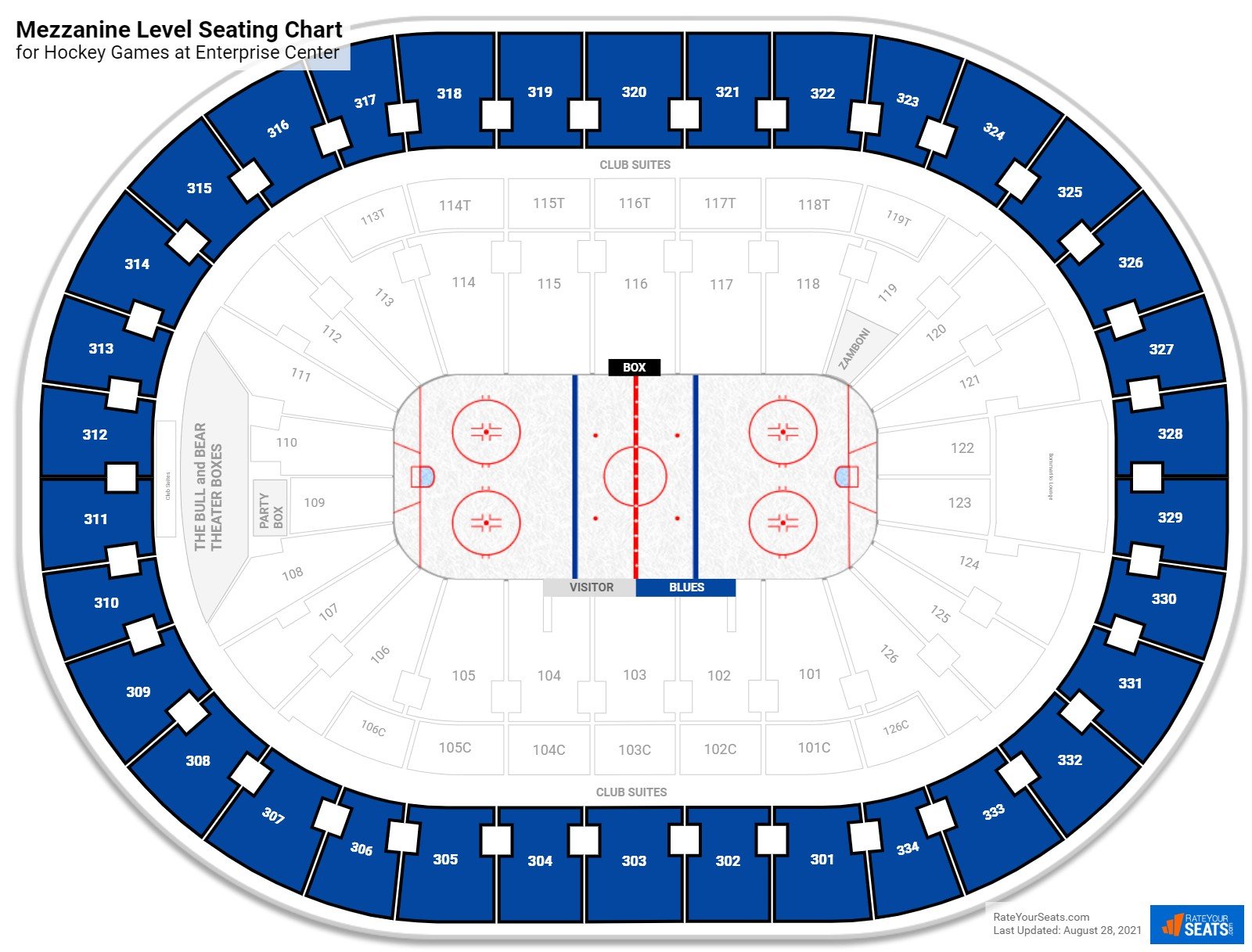 Enterprise Center Arena Seating by Hussey Seating Company