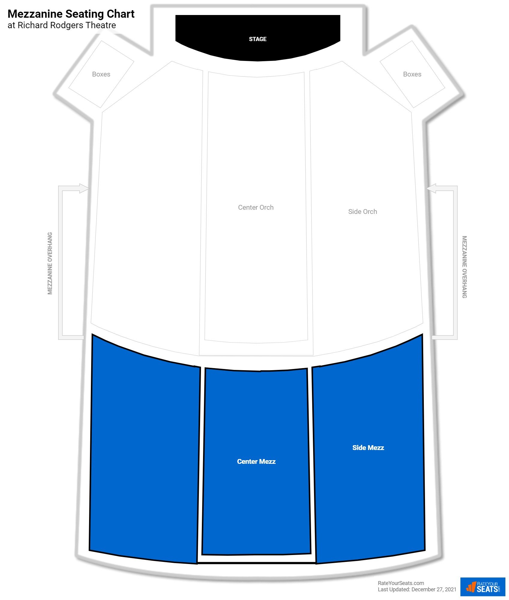 click to enlarge Theater Mezzanine Seating Chart at Richard Rodgers Theatre