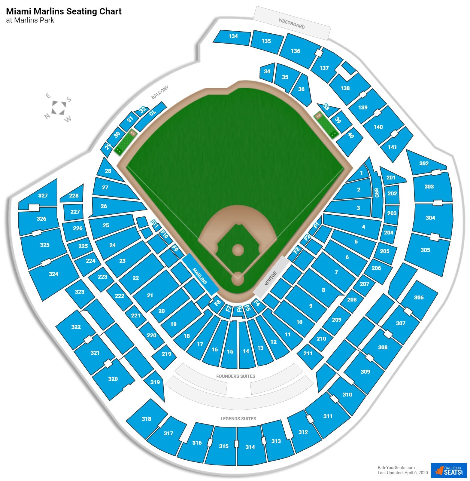 Shaded Seats at loanDepot park (formerly Marlins Park)