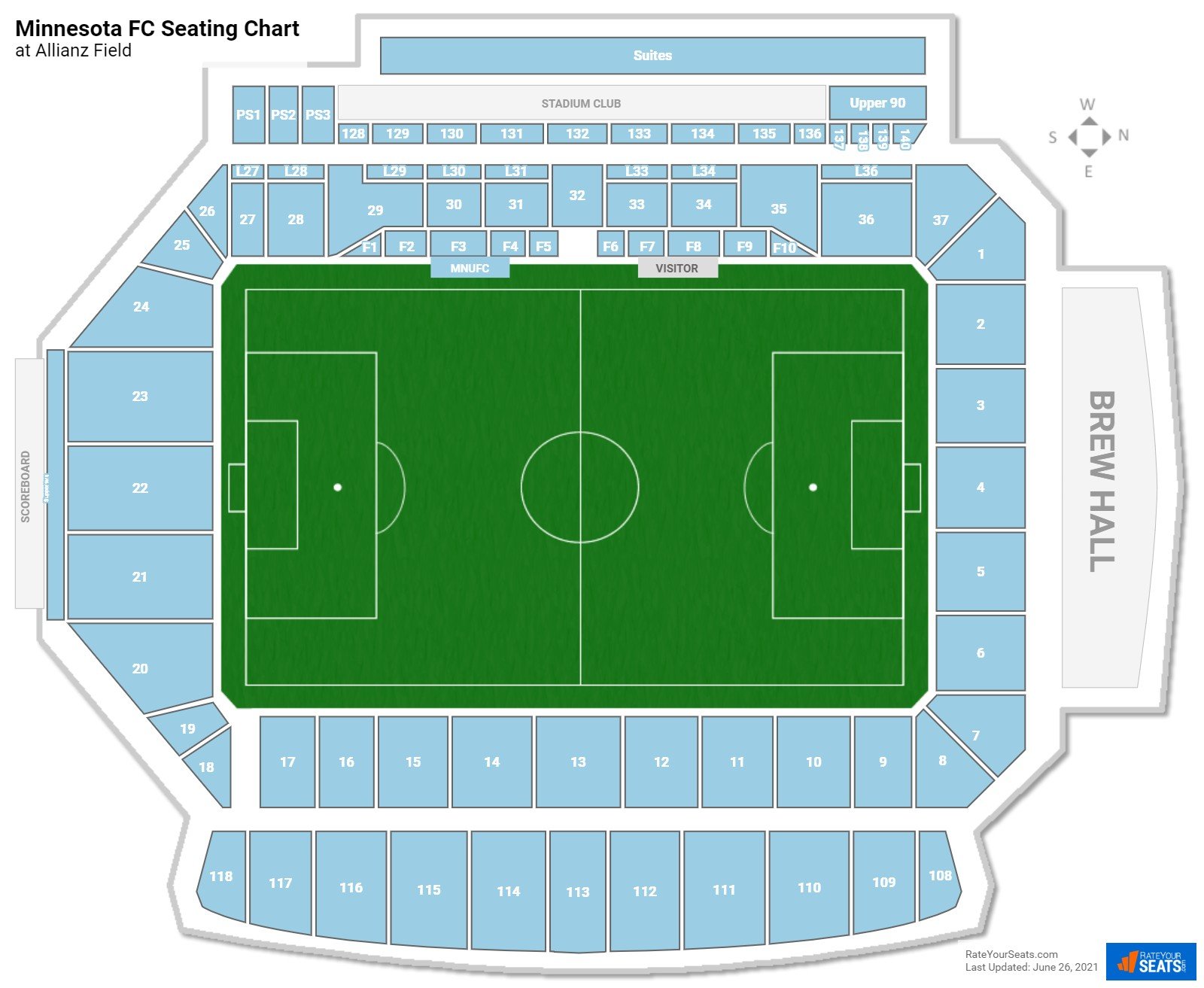 Minnesota United FC Seating Chart at Allianz Field