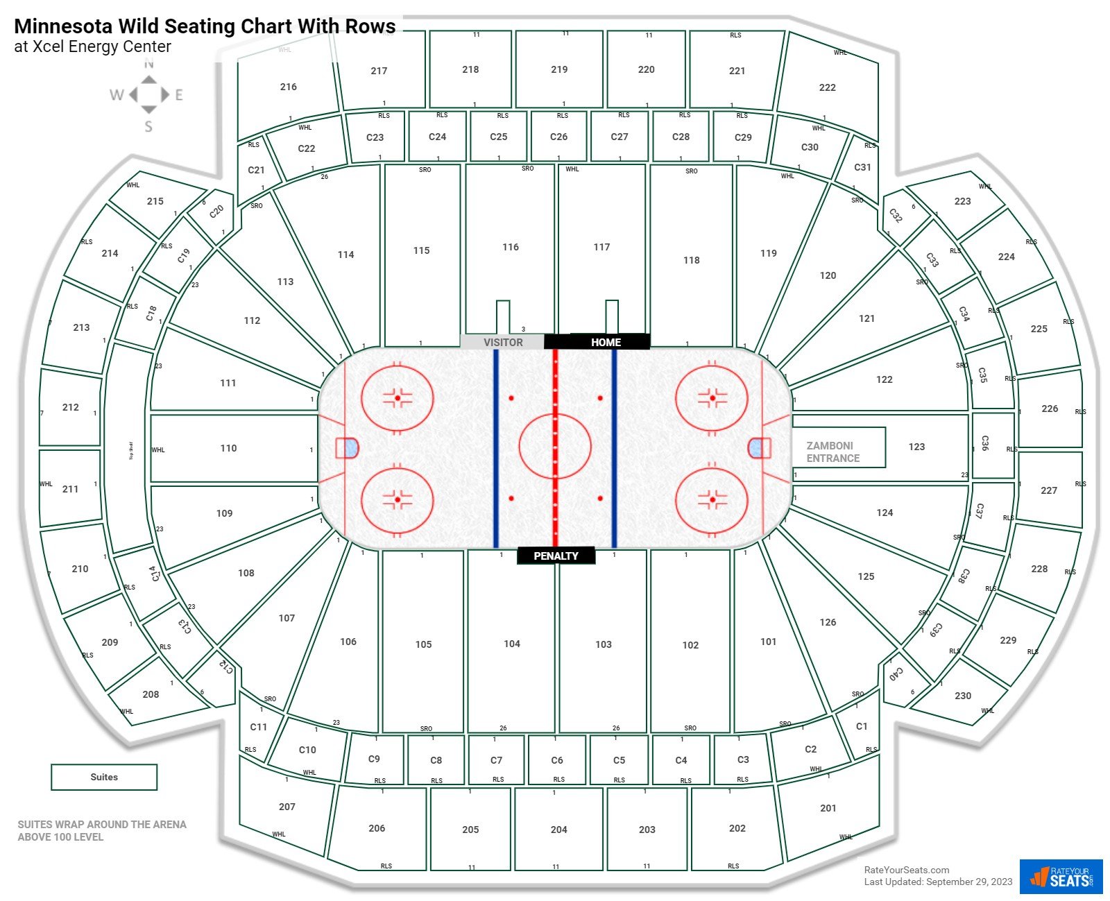 Xcel Energy Center Seating Charts