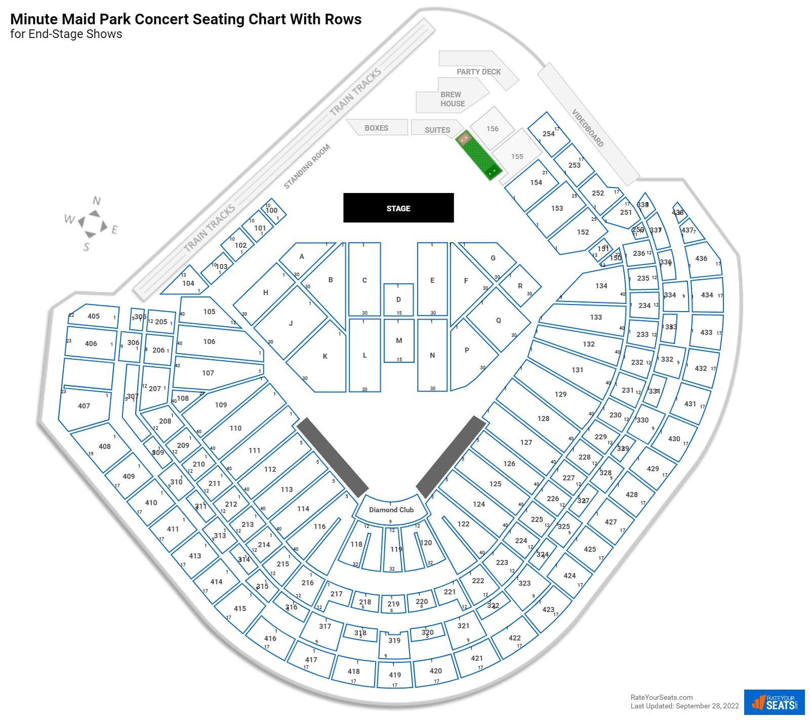 Minute Maid Park seating chart with rows concert