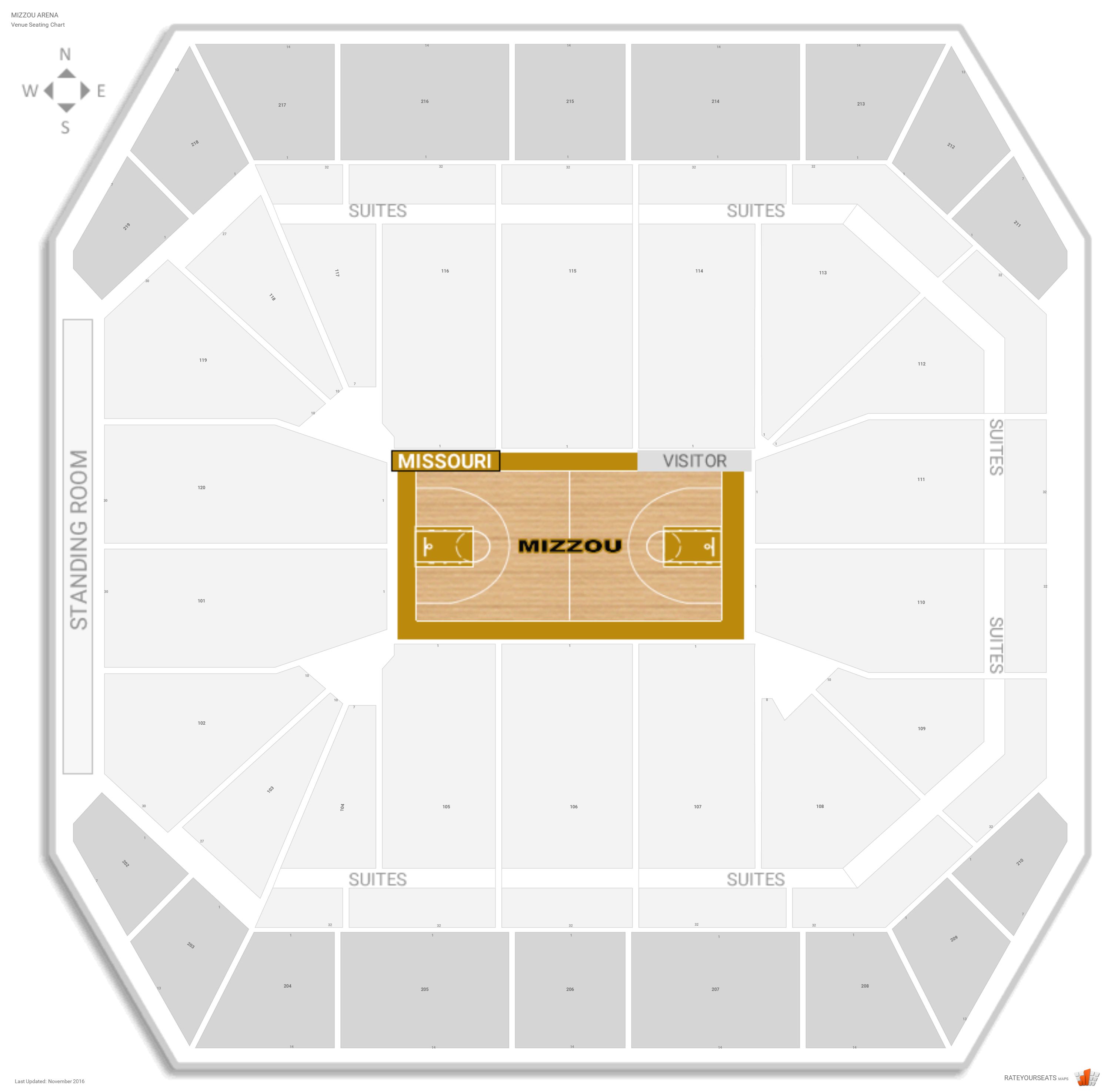 Mizzou Sports Arena Seating Chart