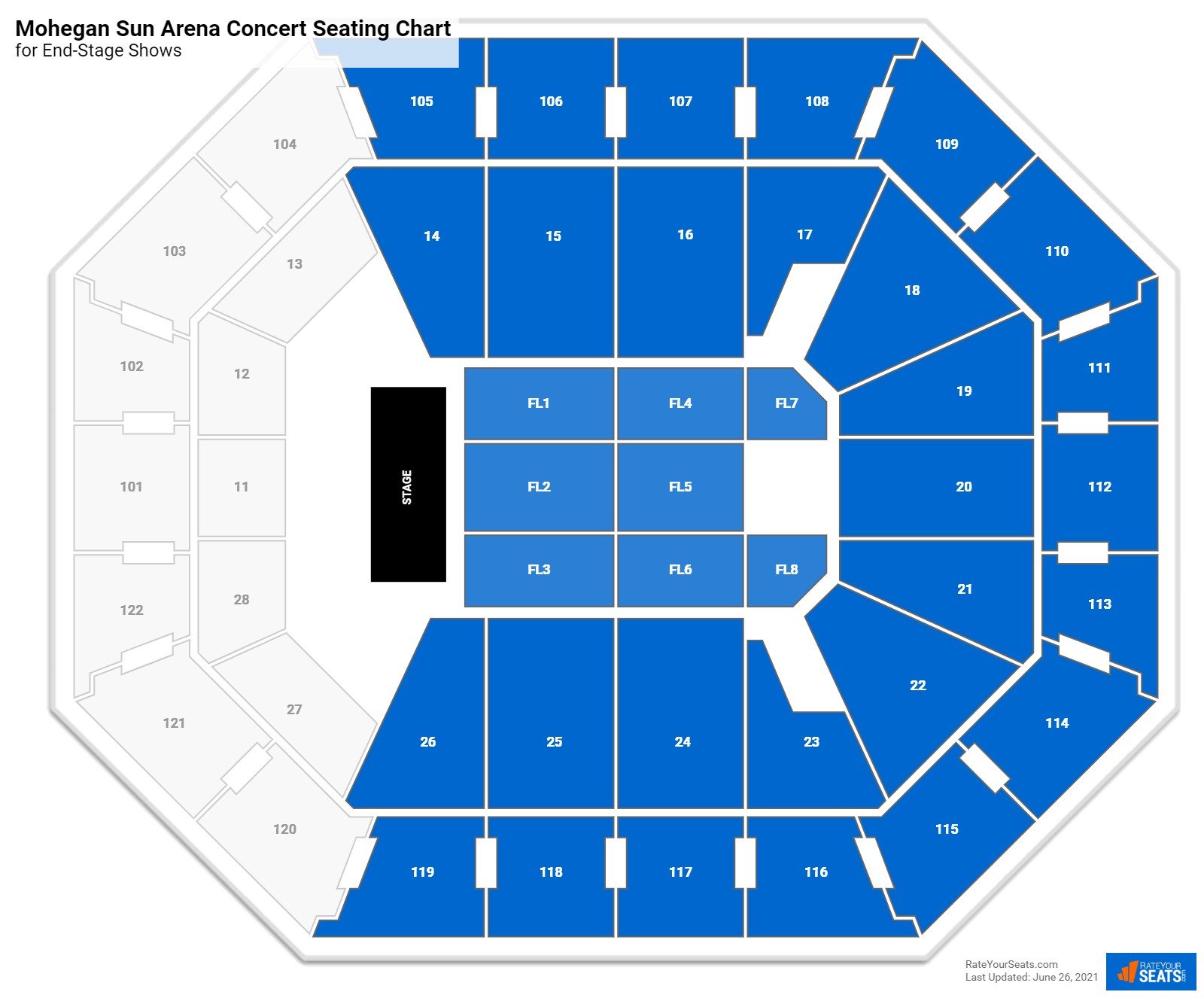 Mohegan Sun Arena Seating Charts