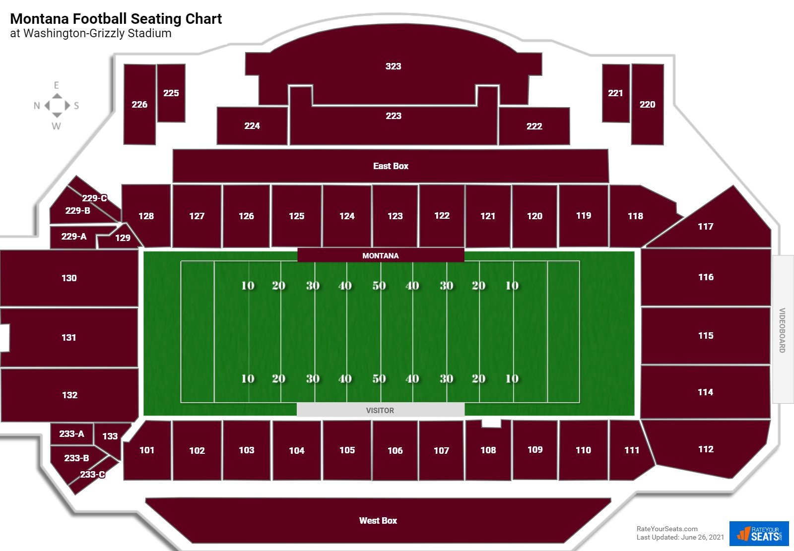 Montana State University Football Stadium Seating Chart Elcho Table