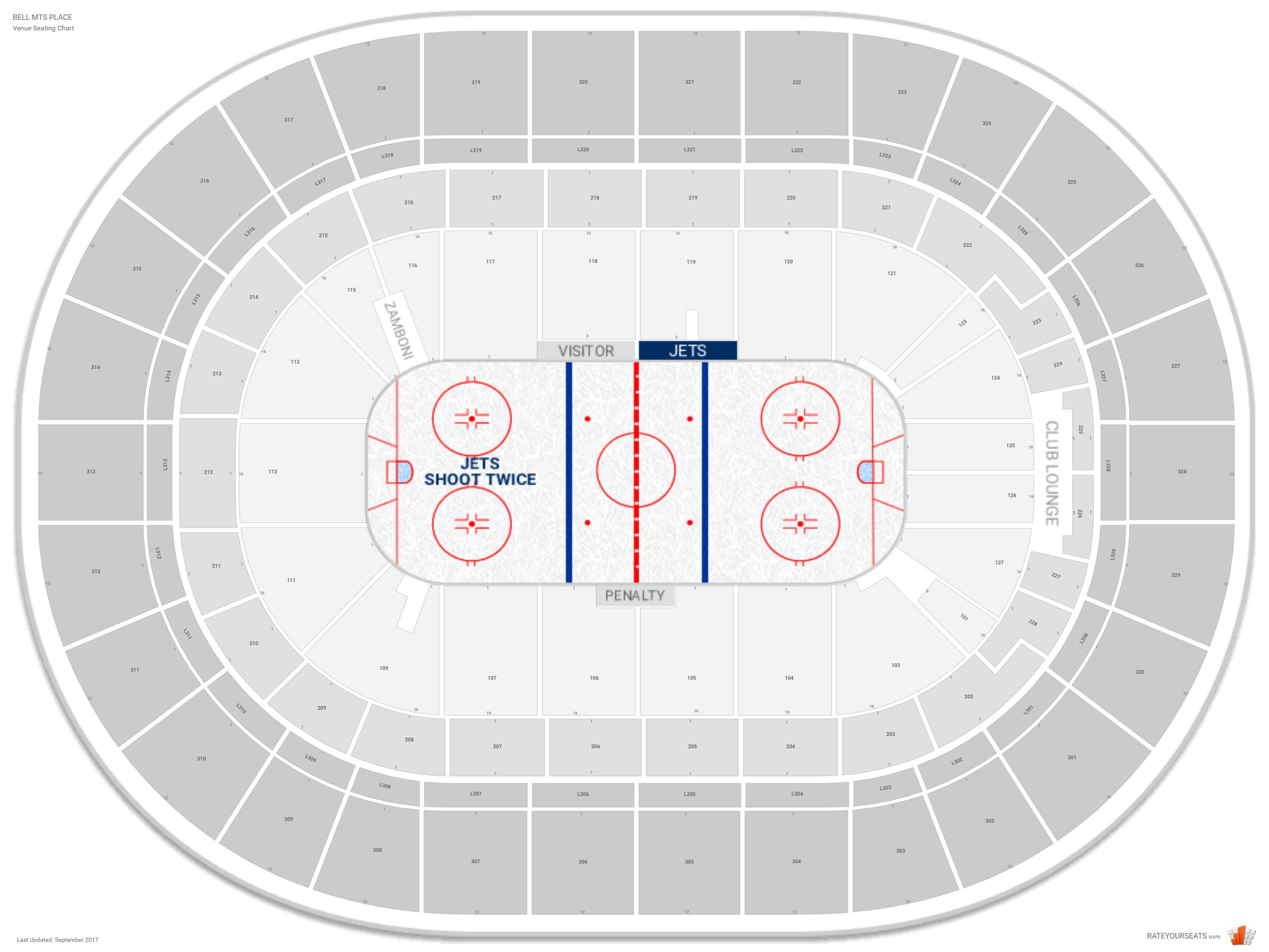 Winnipeg Jets Seating Guide - Bell MTS Place - RateYourSeats.com