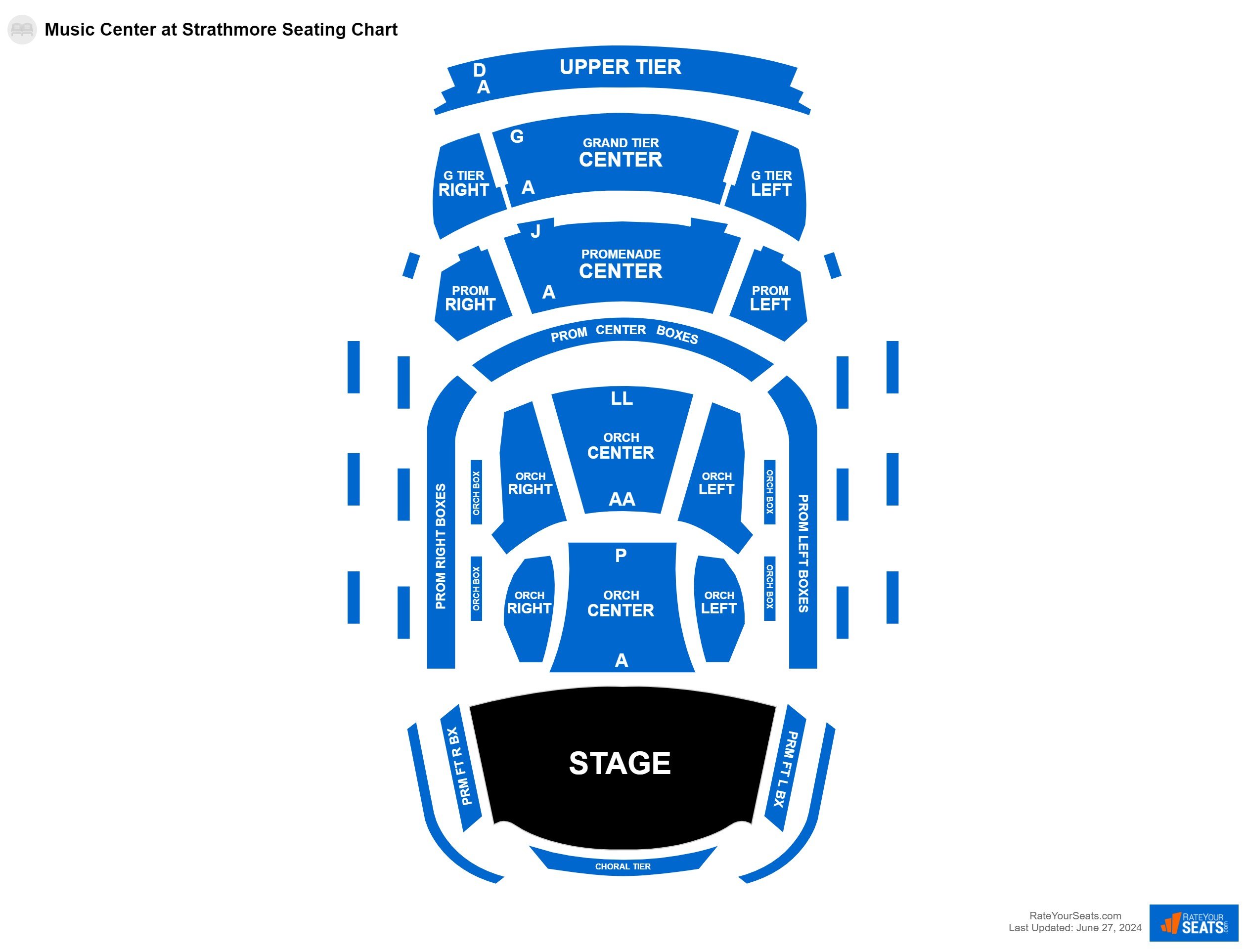 Interactive seating chart Concert seating chart at Music Center at Strathmore