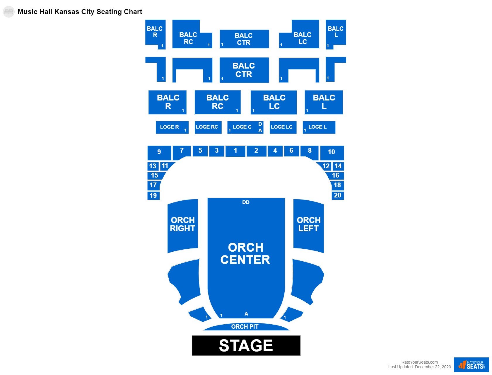 Music Hall Kansas City Theater Seating Chart
