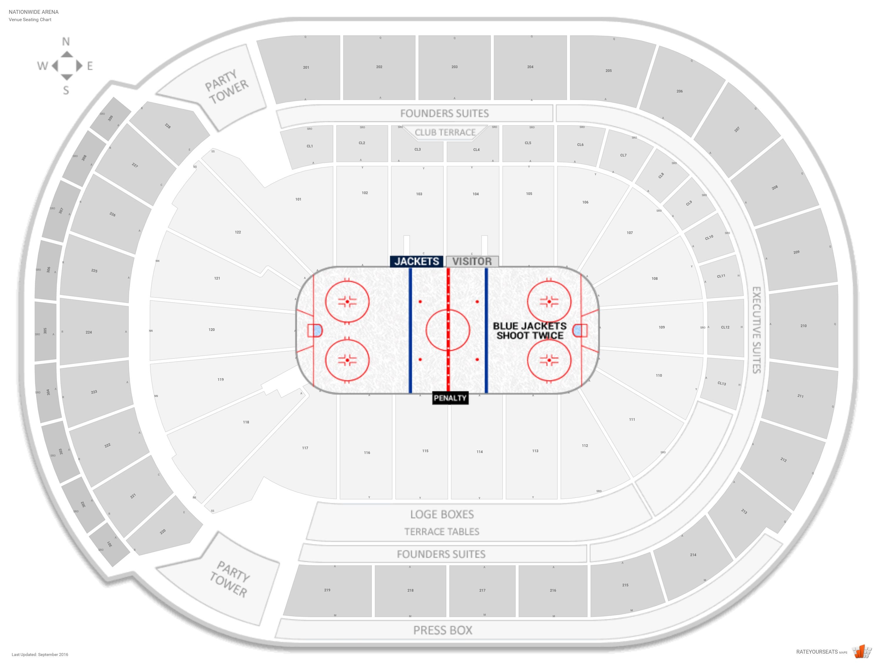 Nationwide Arena Seating Chart Section 116