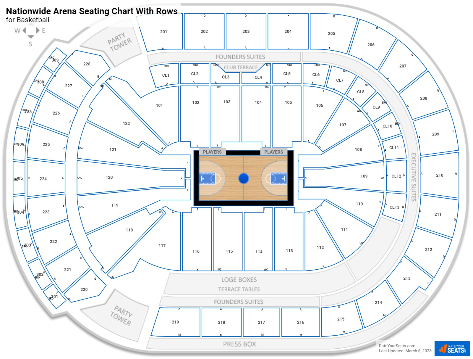 nationwide arena seating chart view nationwide arena seating charts for bas...