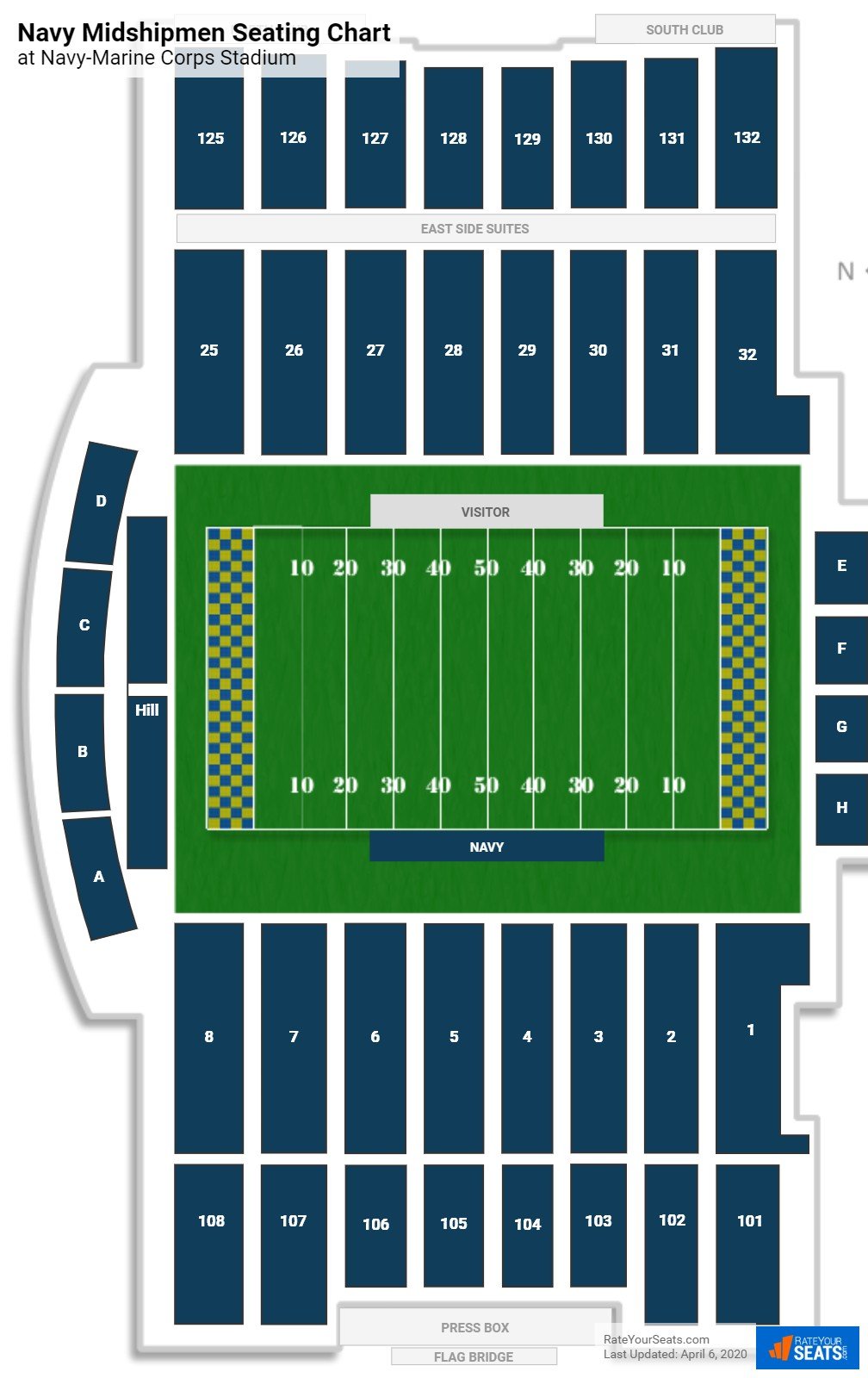 Navy Football Seating Chart