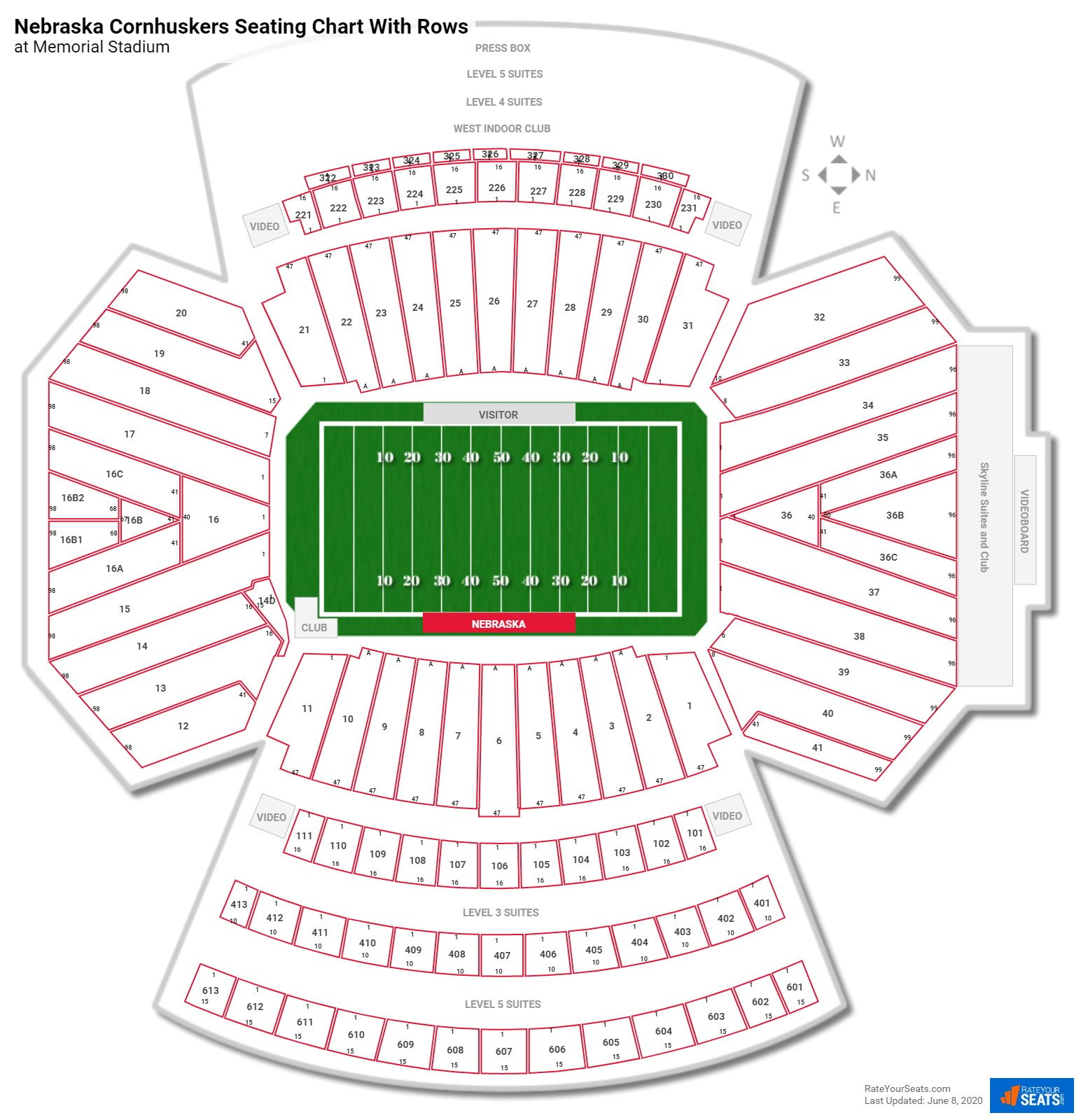 Memorial Stadium Seating Chart