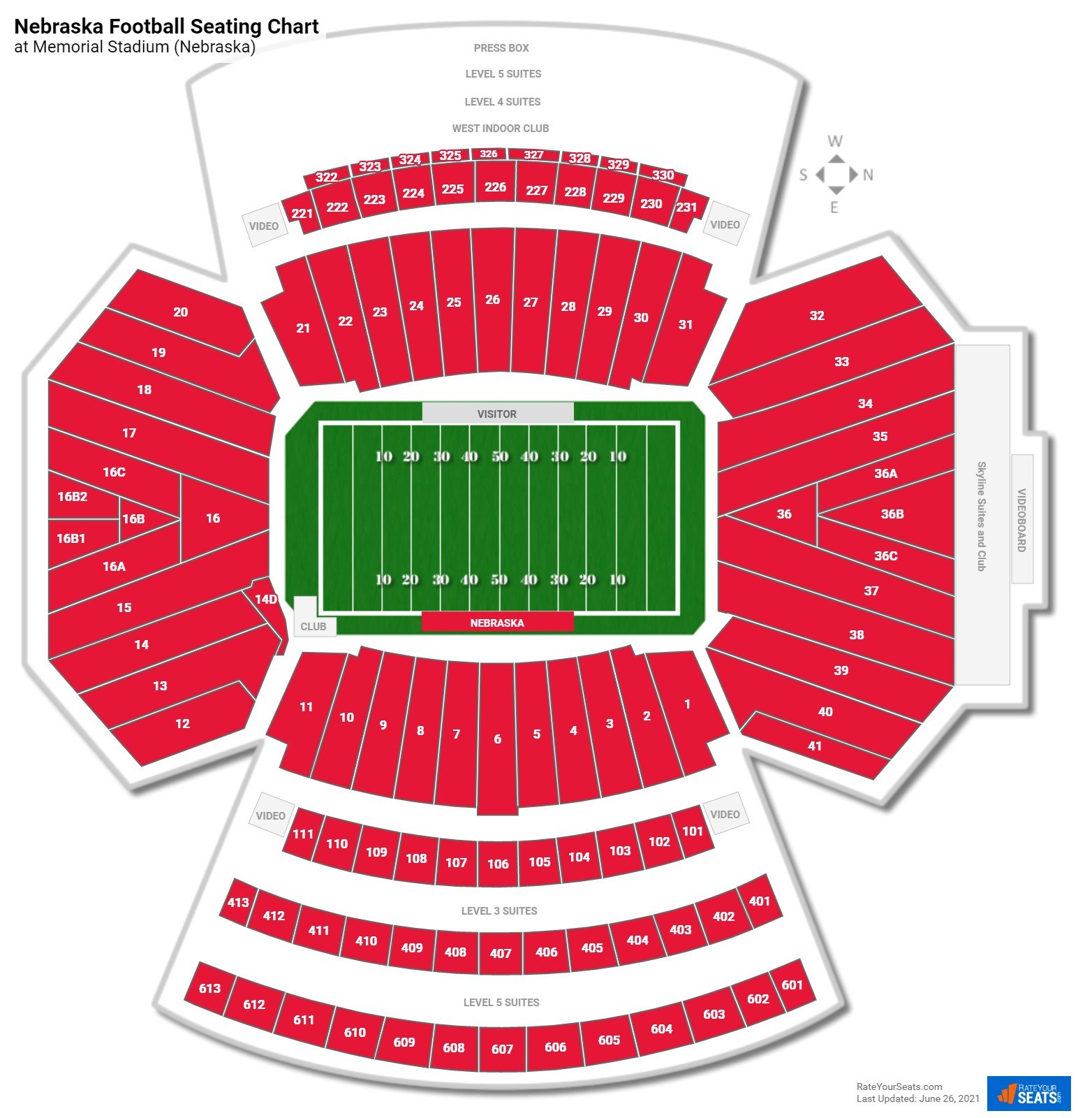 Memorial Stadium Seating Chart - RateYourSeats.com