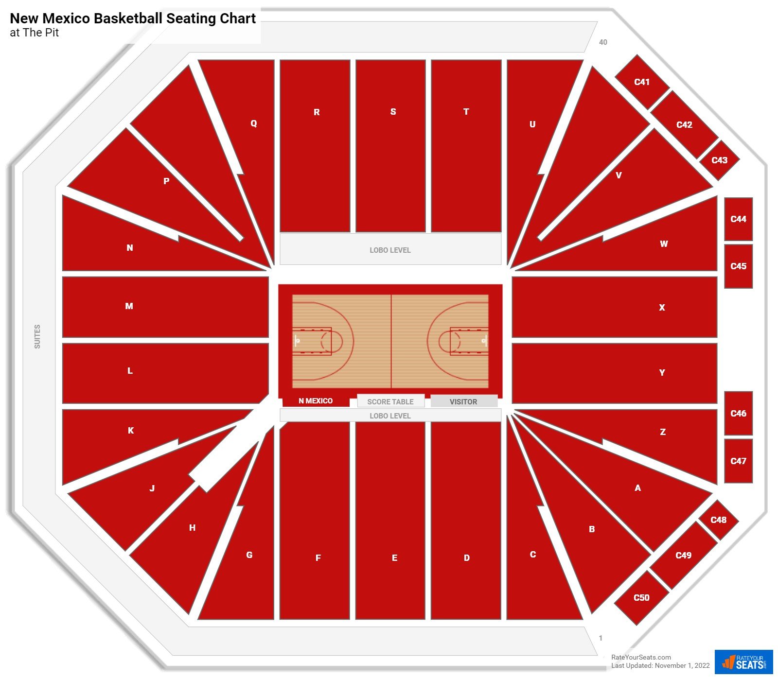 New Mexico Lobos Seating Chart at The Pit