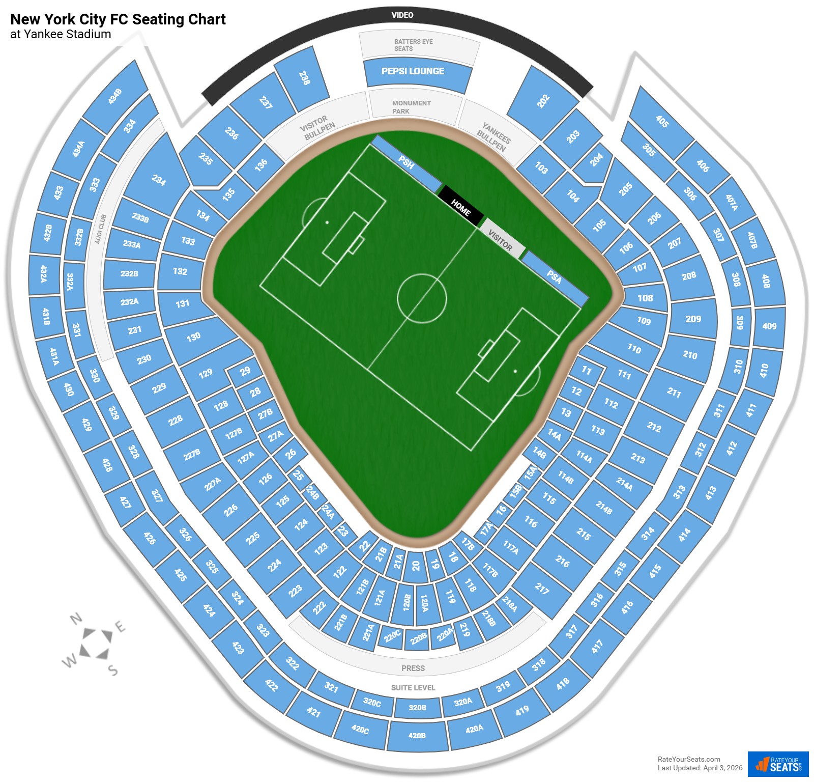 Yankee Stadium Seating Charts RateYourSeats