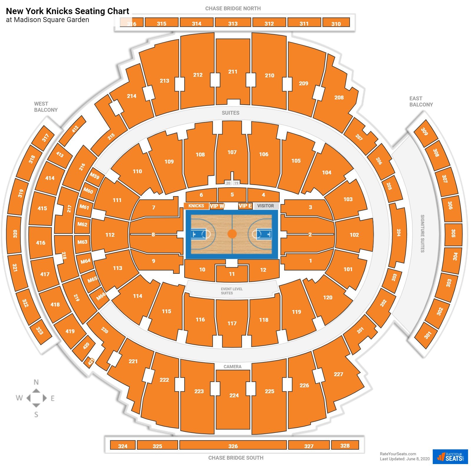 Square Garden Knicks Seating Chart