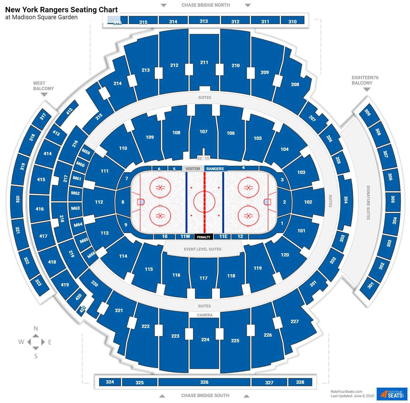 Square Garden Seating Chart With Seat Numbers For Concerts