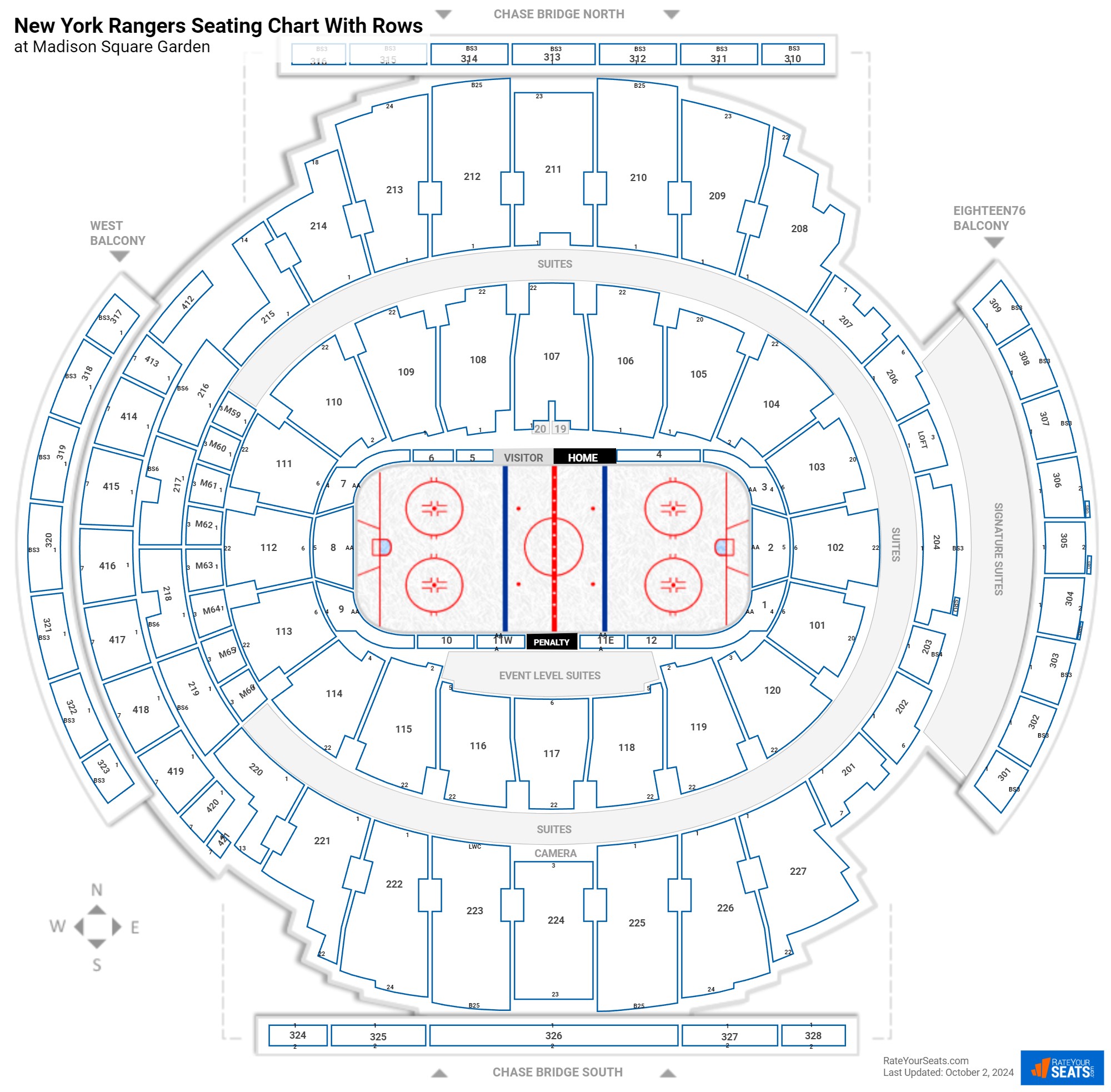 Madison Square Garden Seating For Rangers Games Rateyourseats Com