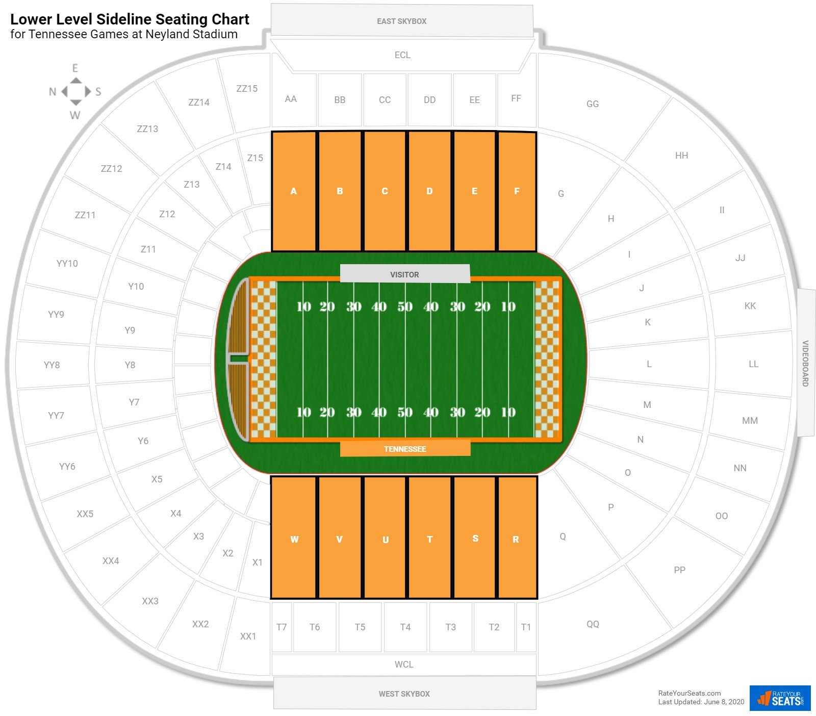 Tennessee Vols Seating Chart