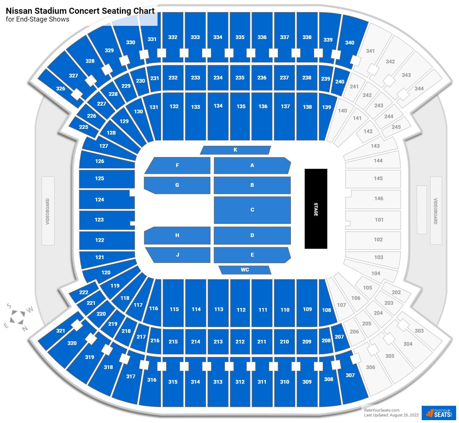 Nissan Stadium Seating Guide  Tennessee Titans 