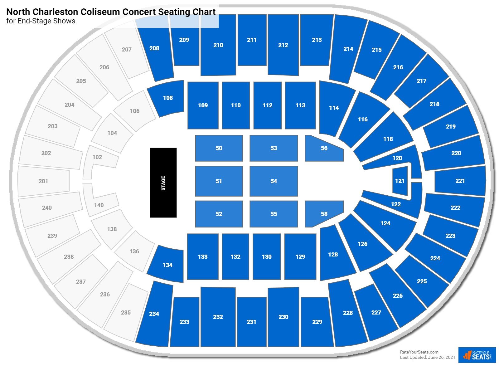 North Charleston Coliseum Concert Seating Chart