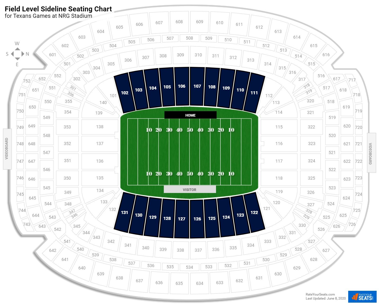 Reliant Stadium Seating Chart With Rows