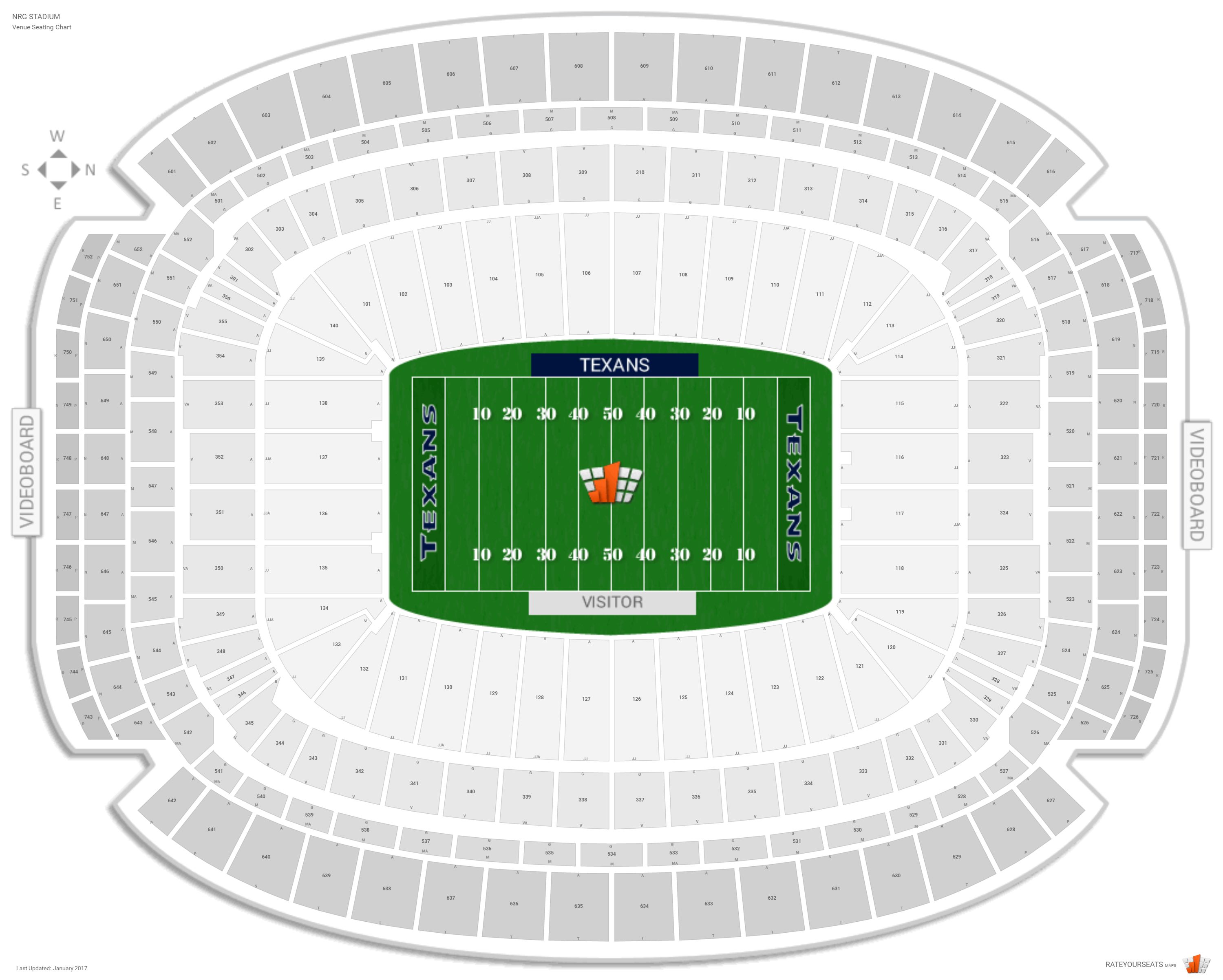 Houston Texans Seating Guide - NRG Stadium - RateYourSeats.com