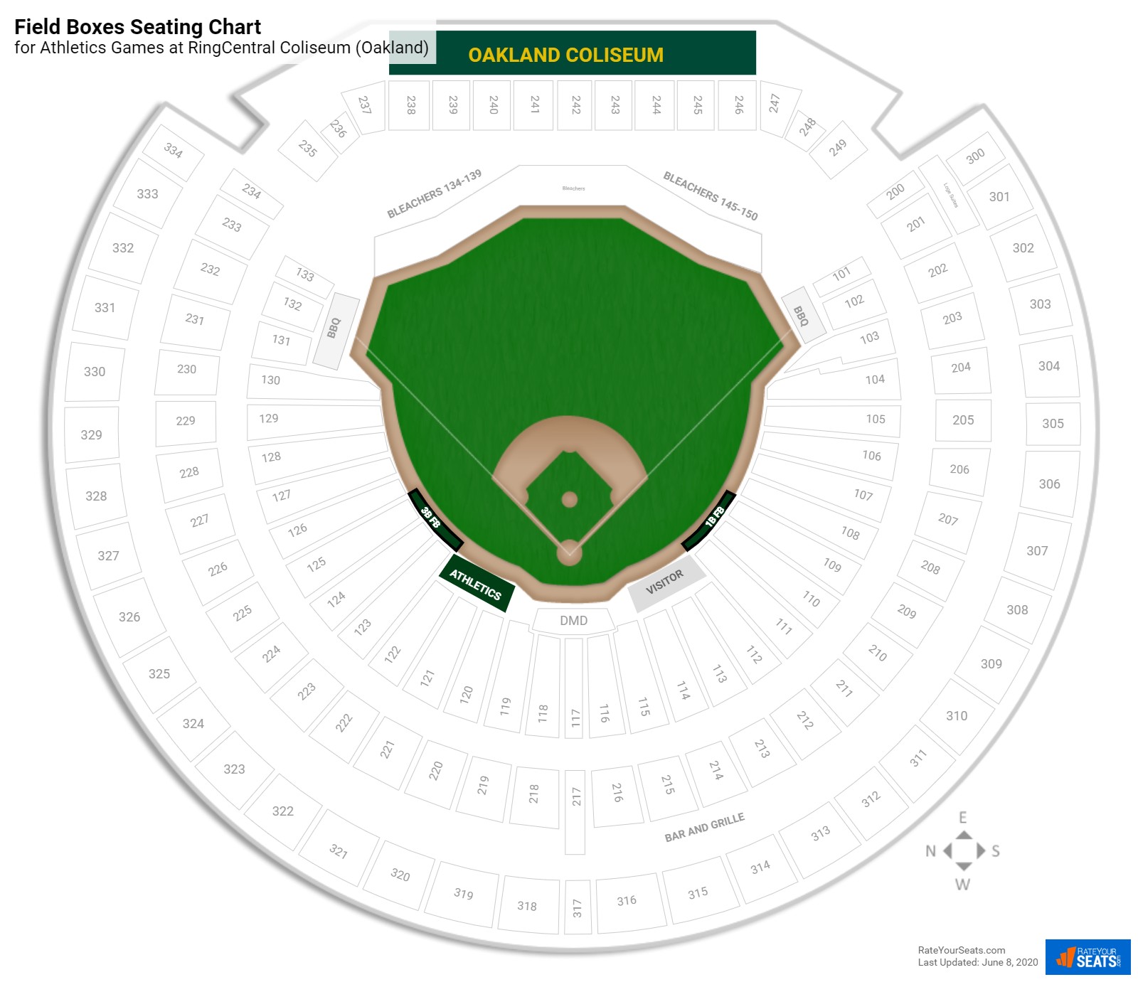 Coliseum Seating Chart Oakland