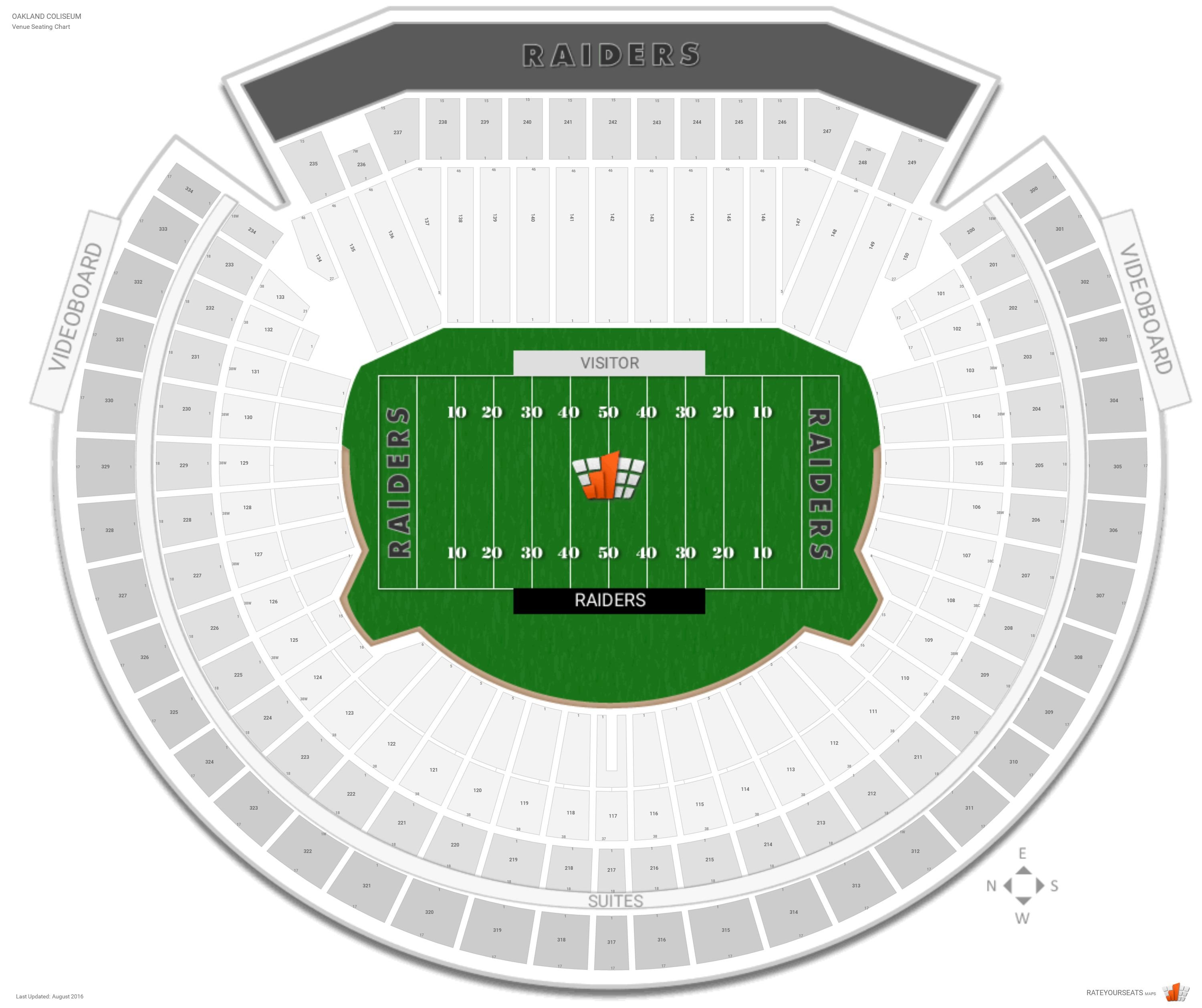 Oakland Coliseum Football Seating Chart