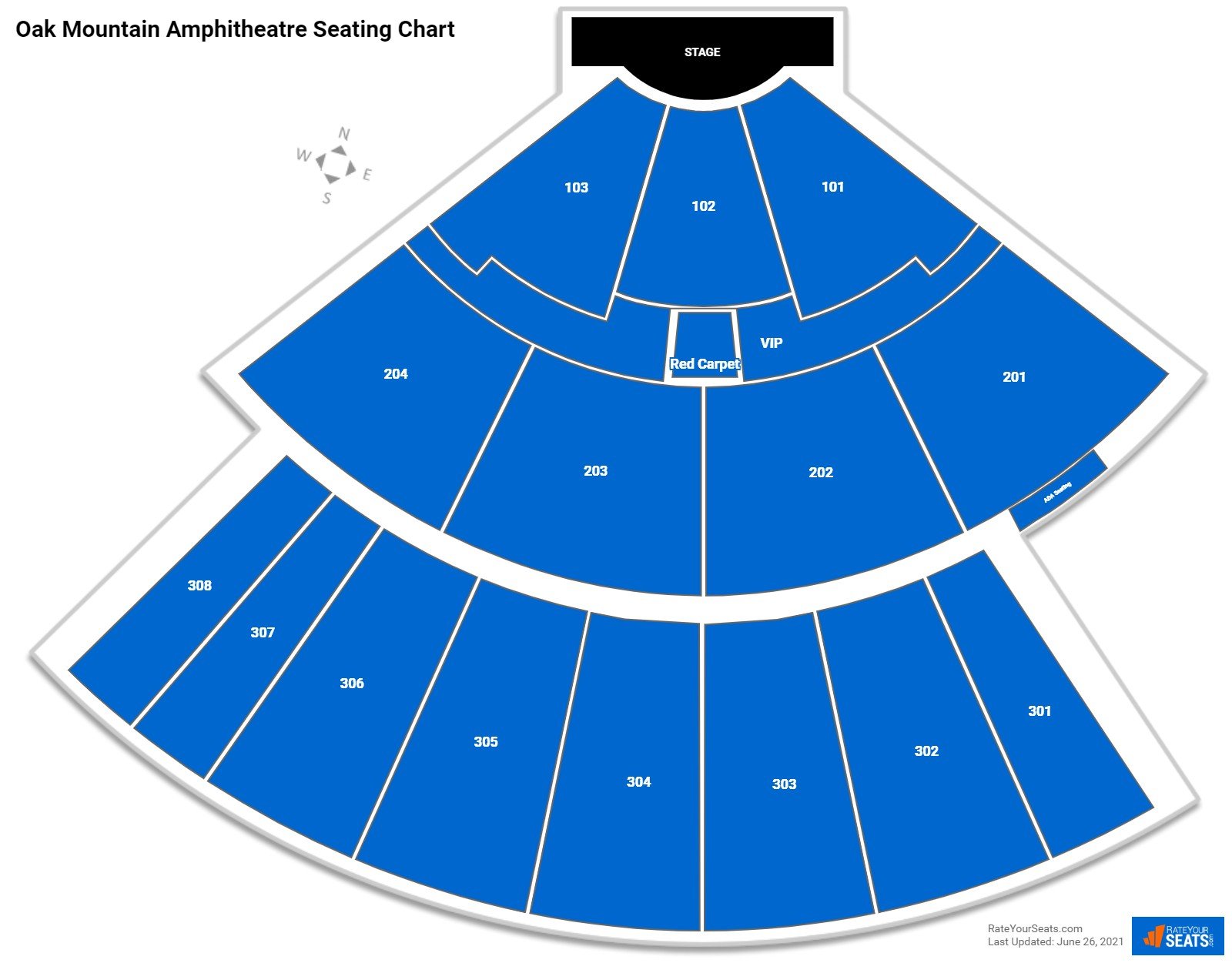Oak Mountain Amphitheatre Concert Seating Chart